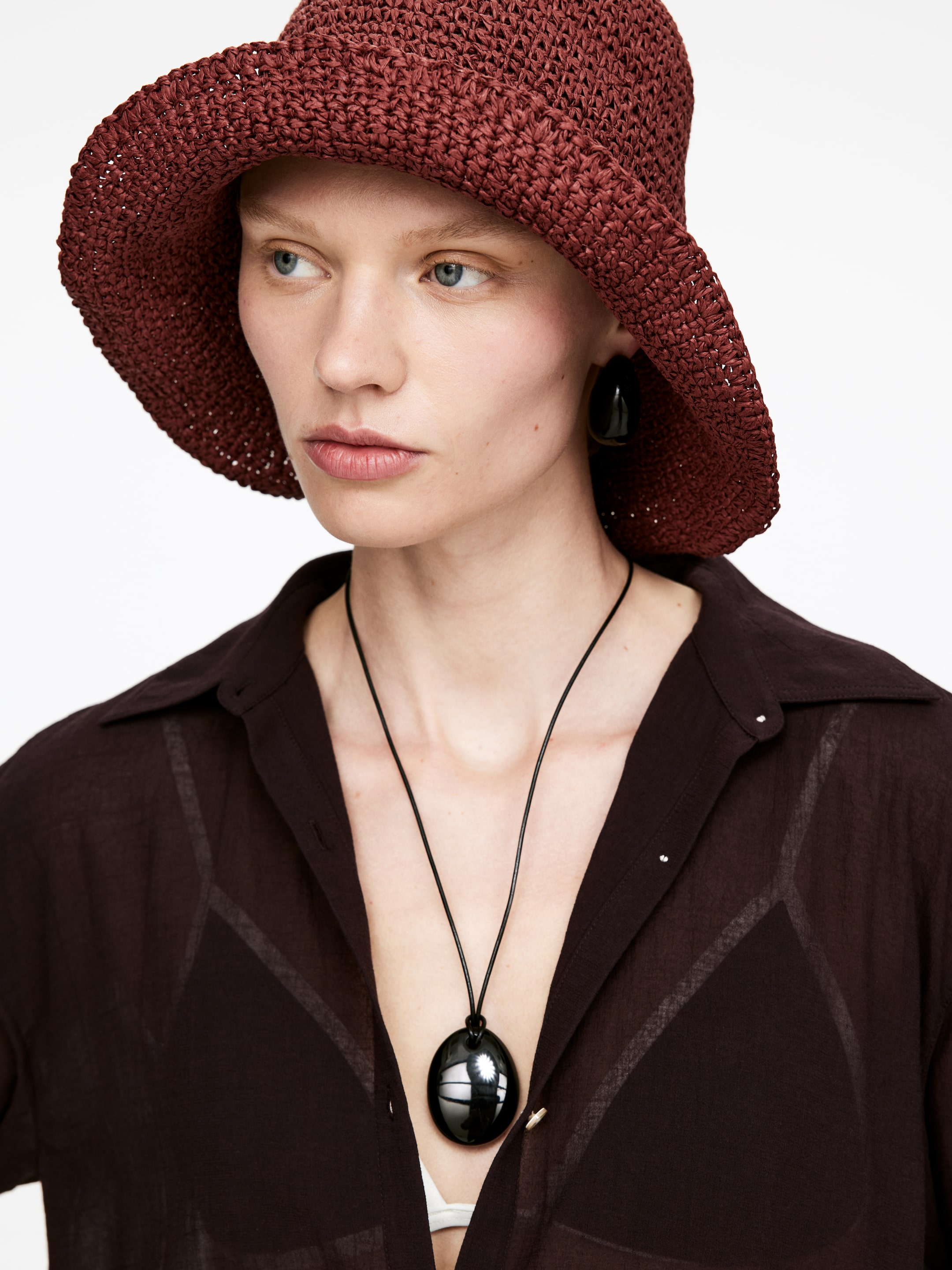 Agrandir l'image: Chapeau en paille - Marron - FEMME | H&M FR 1
