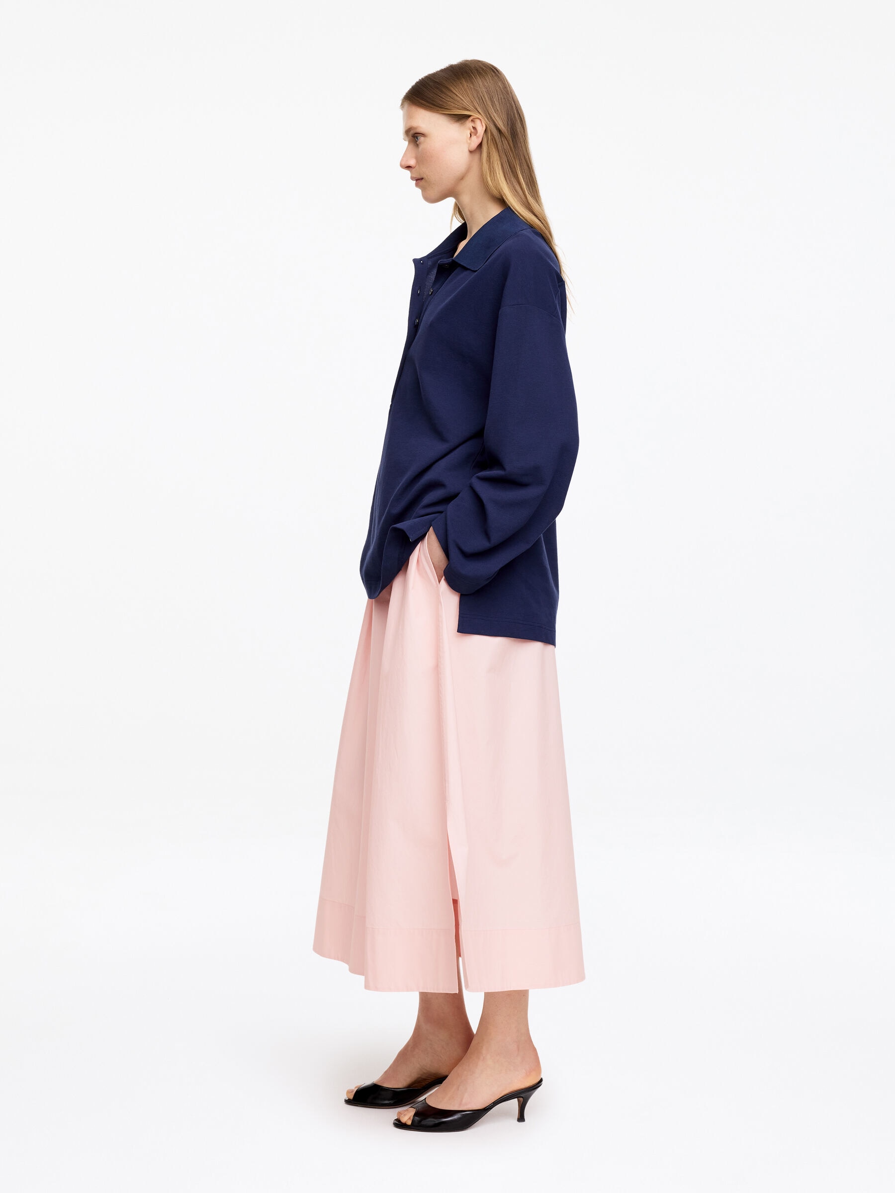 Midi Cotton Skirt - Pink - Regular fit - Women - StillMedia/Lookbook - 4