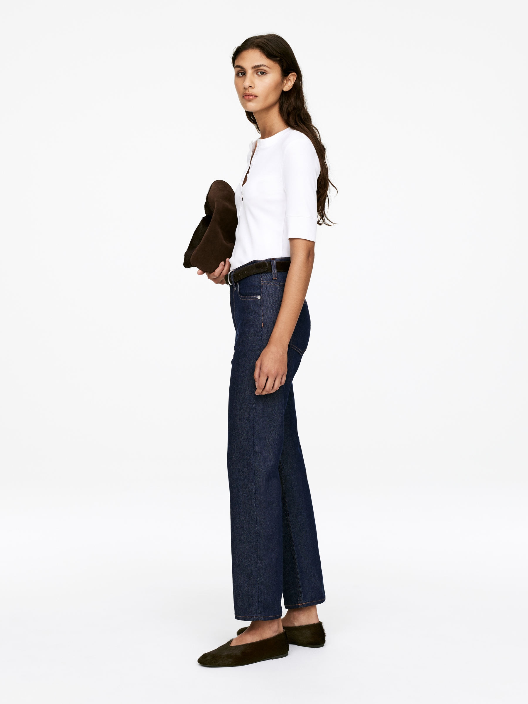 JADE CROPPED smala jeans - Mörkblå - Slim fit - Women - StillMedia/Lookbook - 3