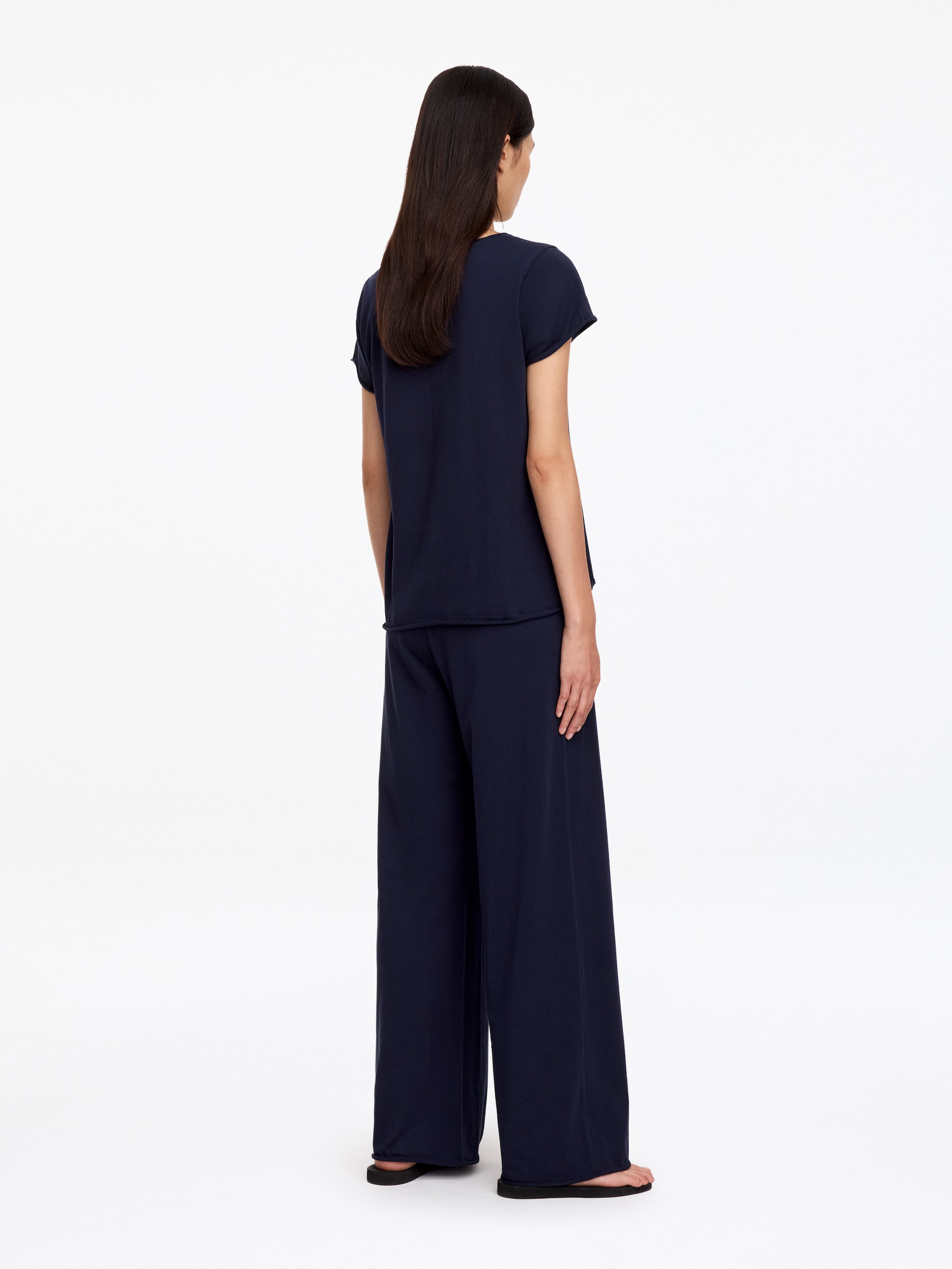 T-Shirt mit Rollkante - Navy - Loose Fit - women - StillMedia/Lookbook - 5
