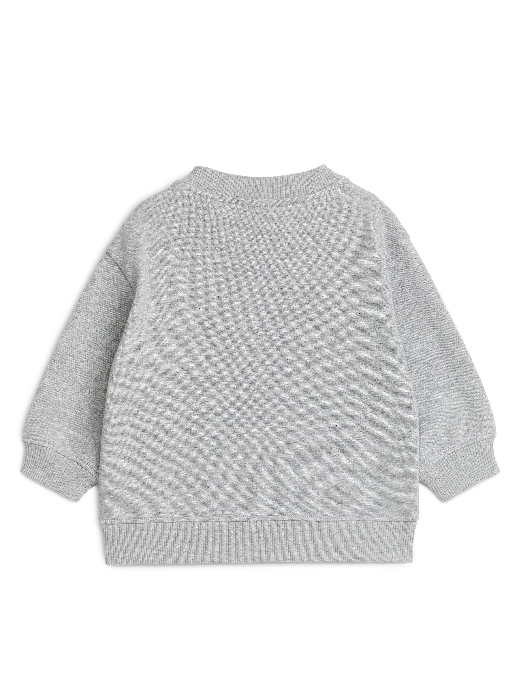 Locker sitzendes Baumwoll-Sweatshirt - Graumeliert - Loose Fit - Kinder - StillMedia/DescriptiveStillLife - 3