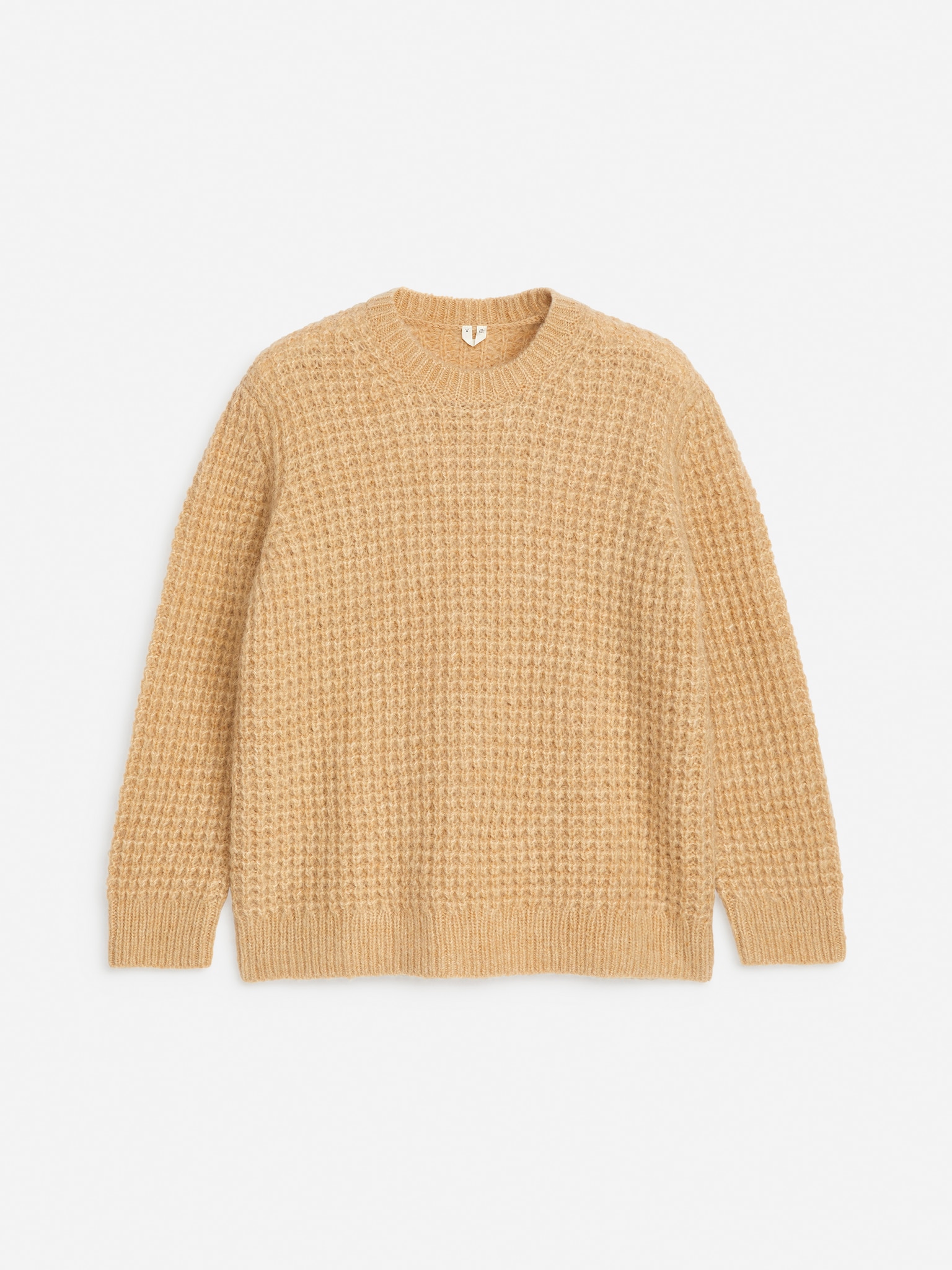Lockerer Pullover aus Wolle und Alpakawolle - Beige/Grau
