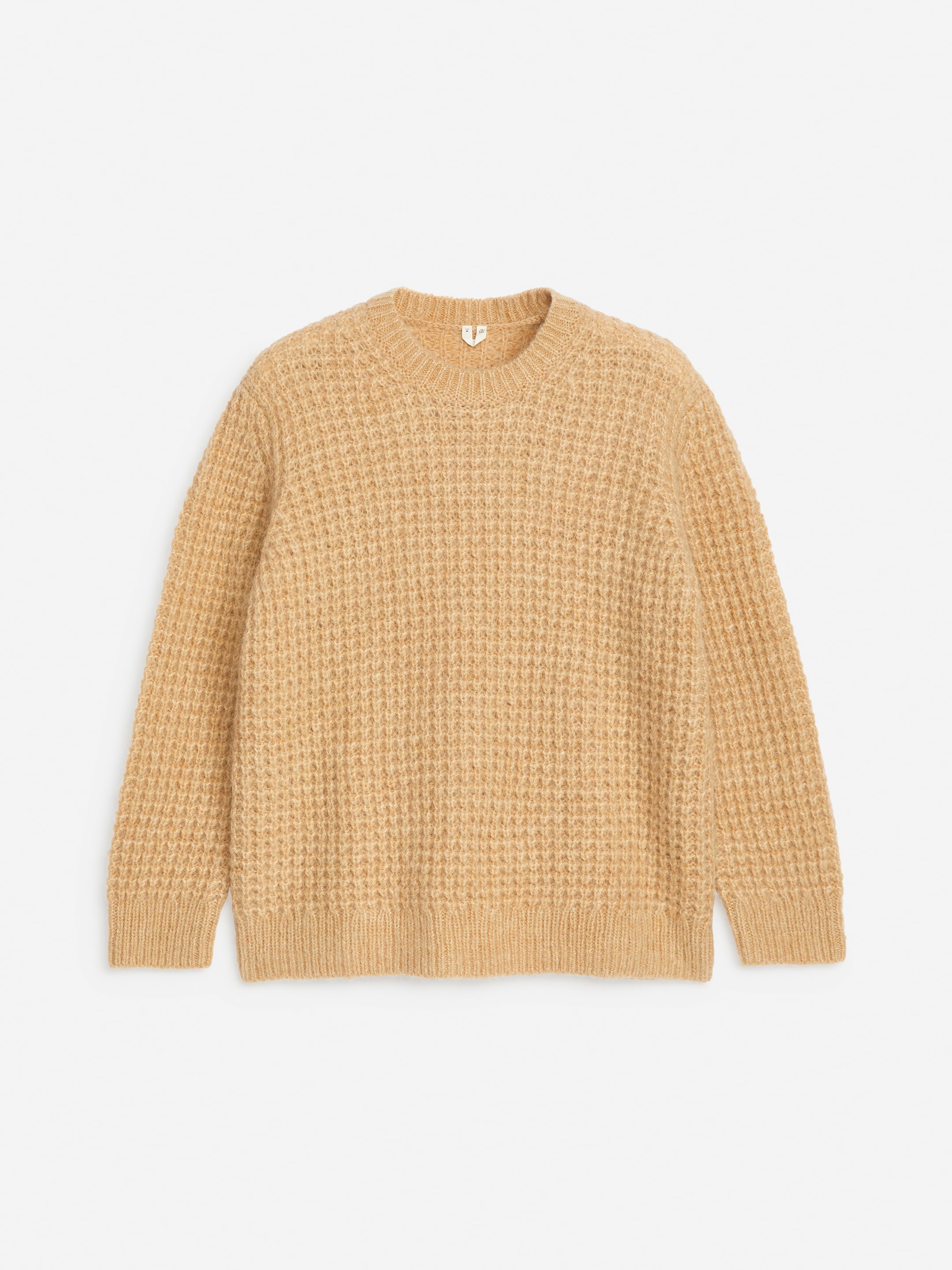 Grotere afbeelding bekijken: Ruimvallende trui van een wol-alpacamix - Beige - DAMES | H&M NL 1