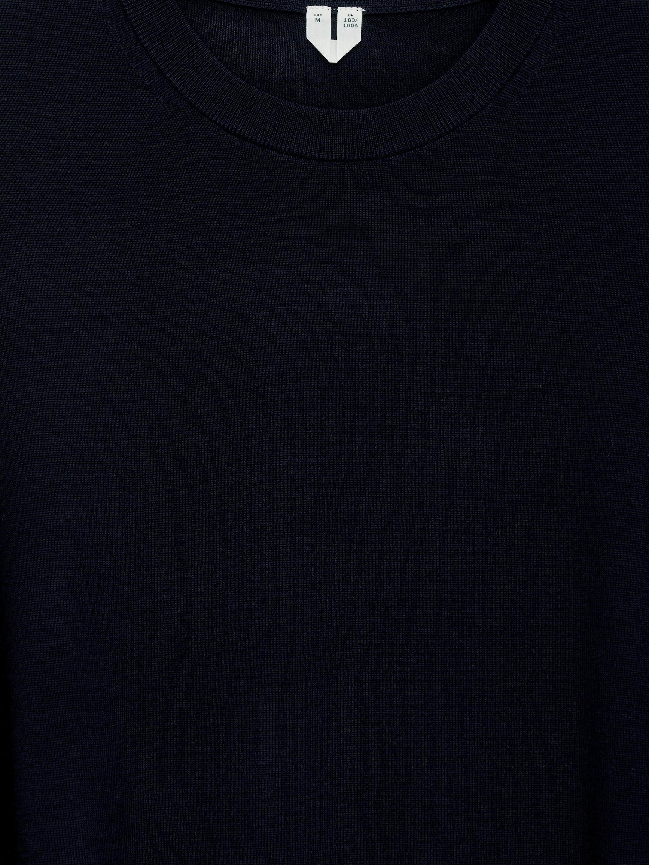 Fine Knit Merino Jumper - Dark Blue - Regular fit - Men - StillMedia/DescriptiveDetail - 38