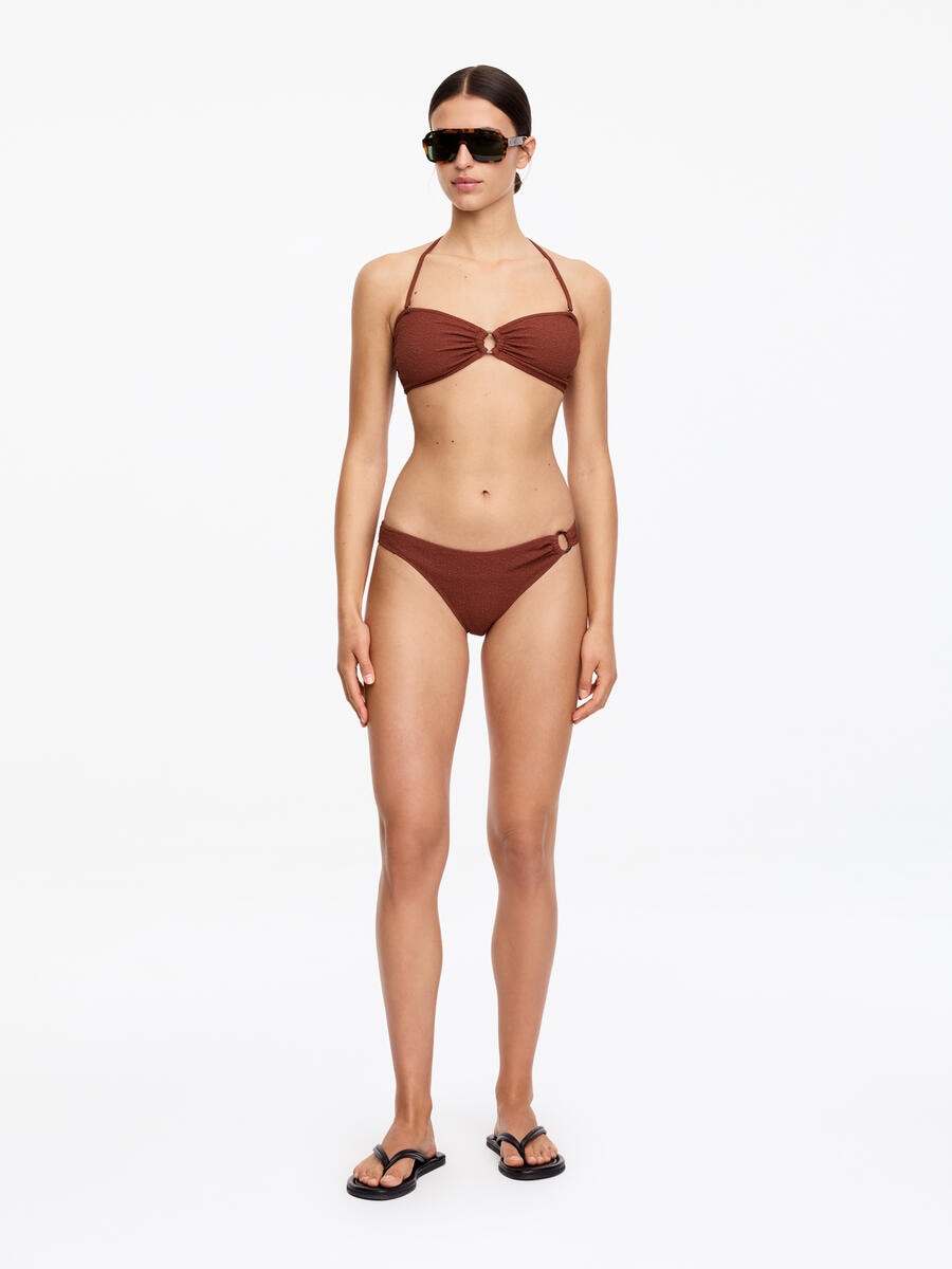 ARKET Women's  Bandeau Bikini Top Brown,  size XS
