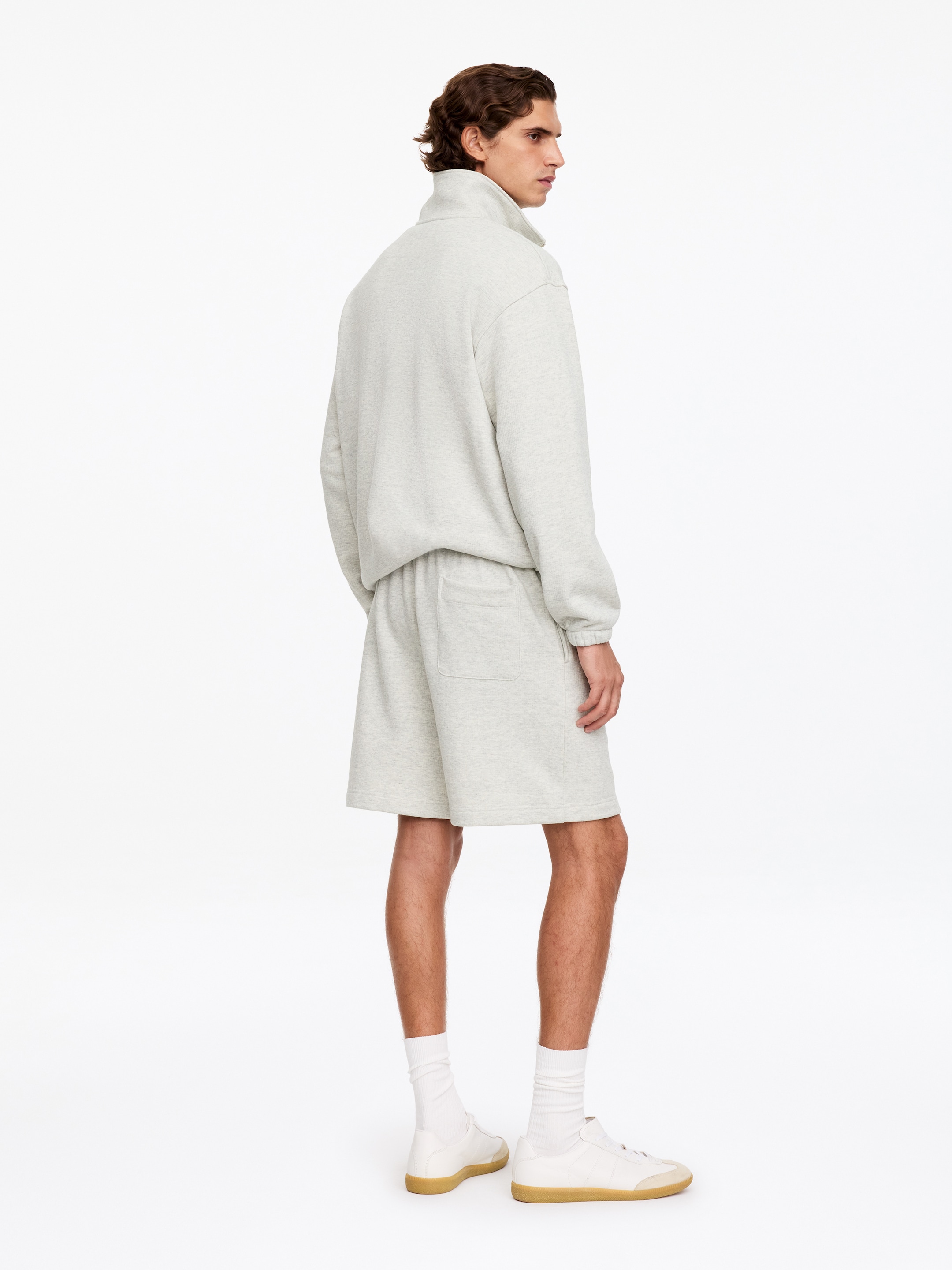 Lounge Shorts - Grey Melange - Relaxed fit - men - StillMedia/Lookbook - 4