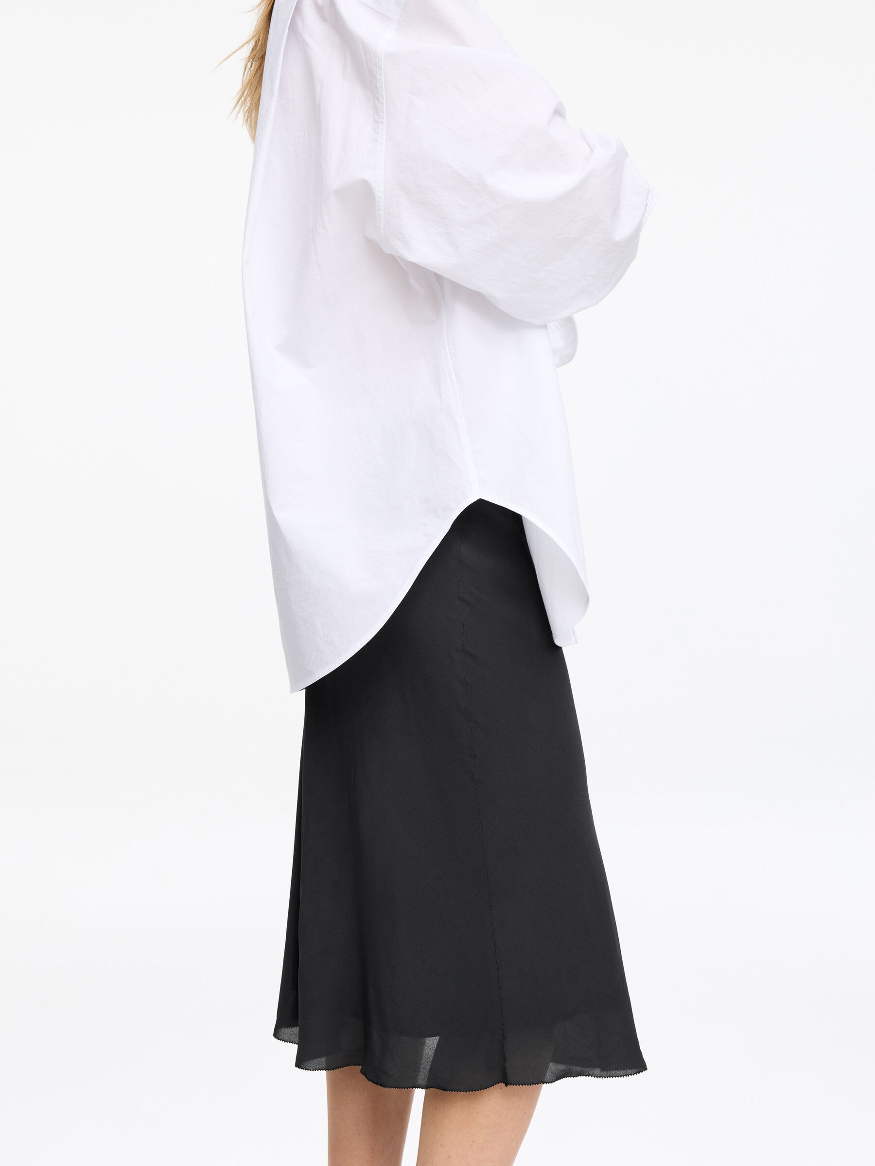 Falda midi de gasa - Negro - Corte estándar - Women - StillMedia/Lookbook - 2