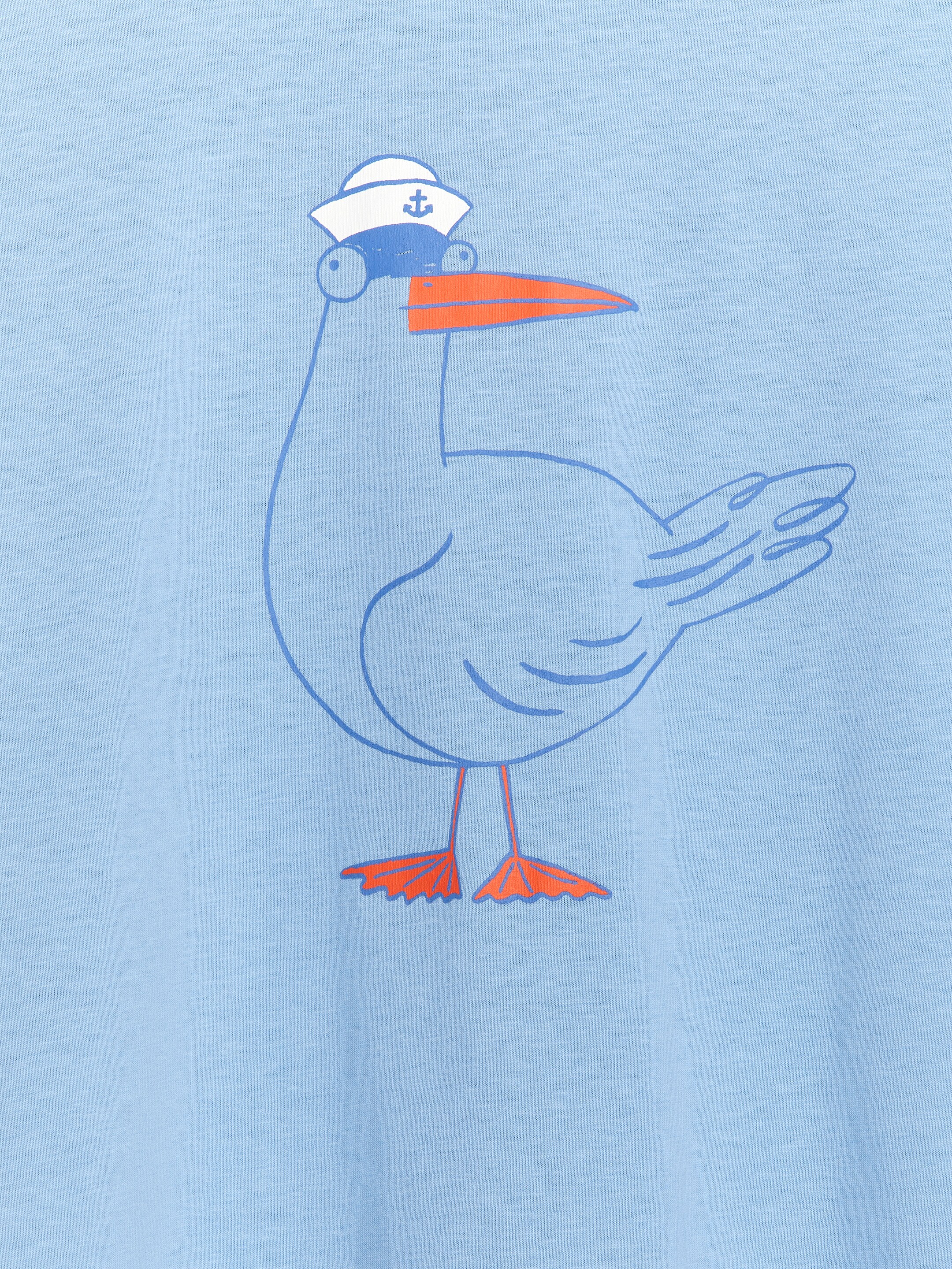 Visa större bild: Oversized t-shirt - Ljusblå/fiskmås - BARN | H&M SE 3