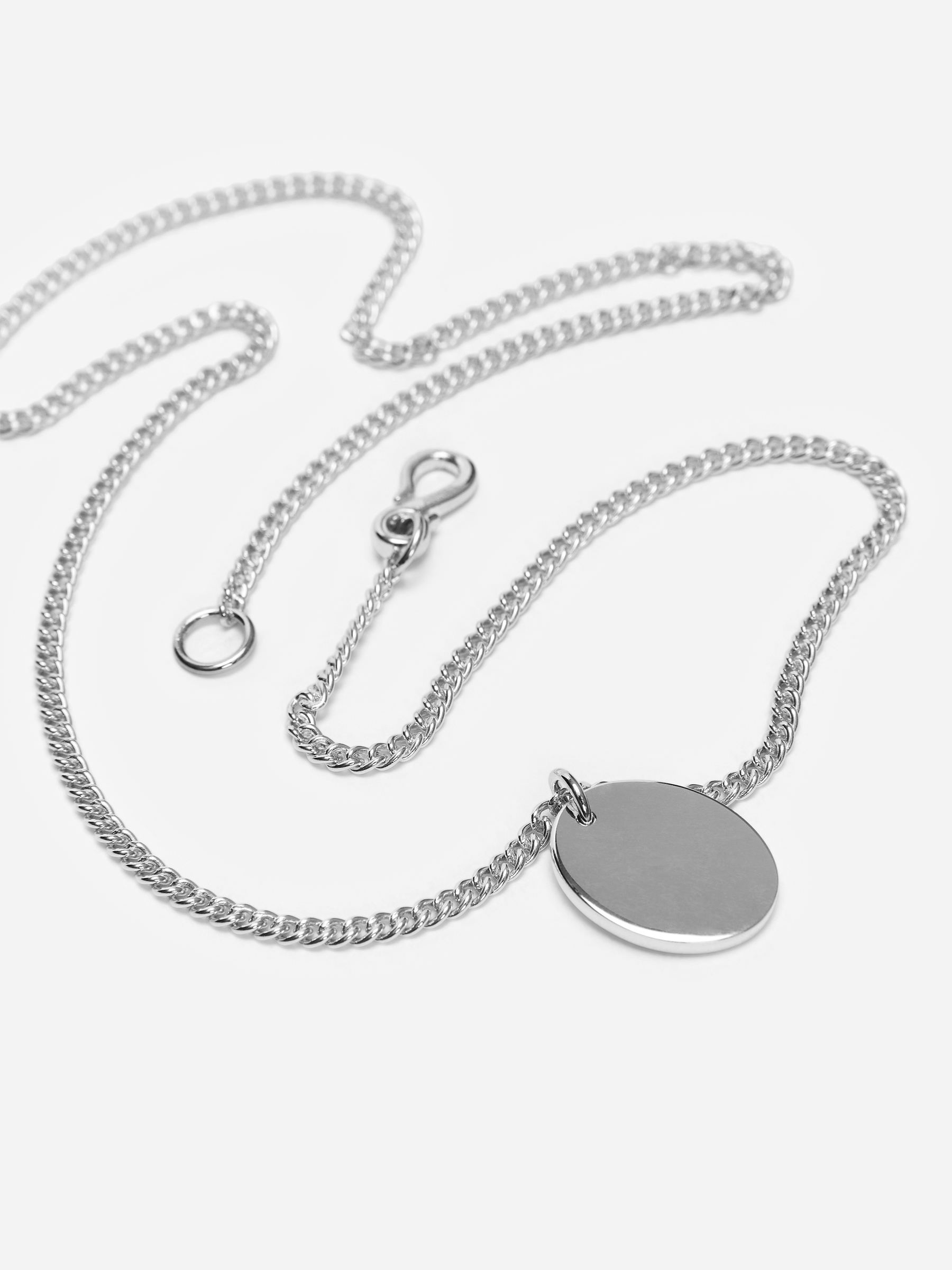 Silver Pendant Necklace - Silver - Men - StillMedia/DescriptiveStillLife - 1