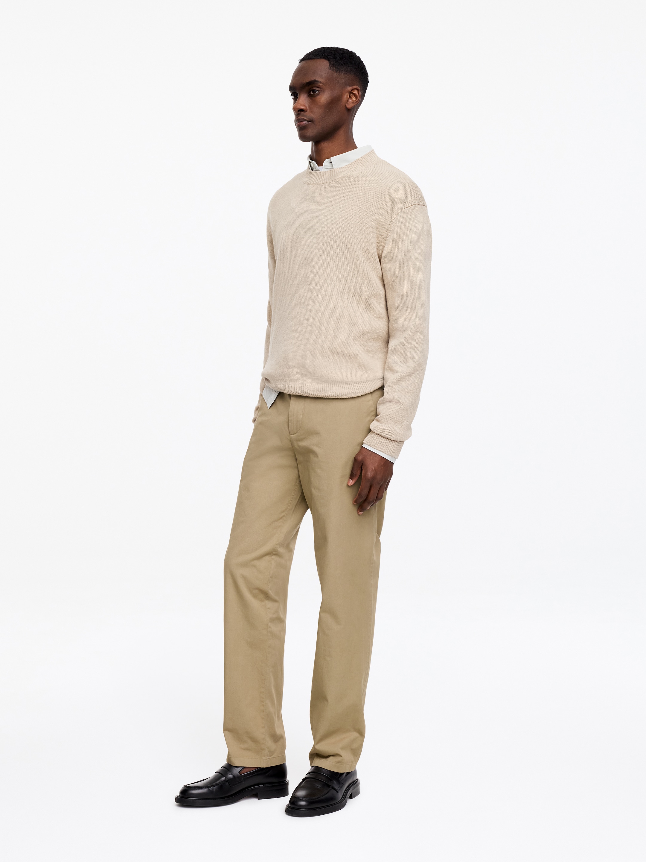 Straight Cotton Chinos - Beige - Regular fit - Men - StillMedia/Lookbook - 3