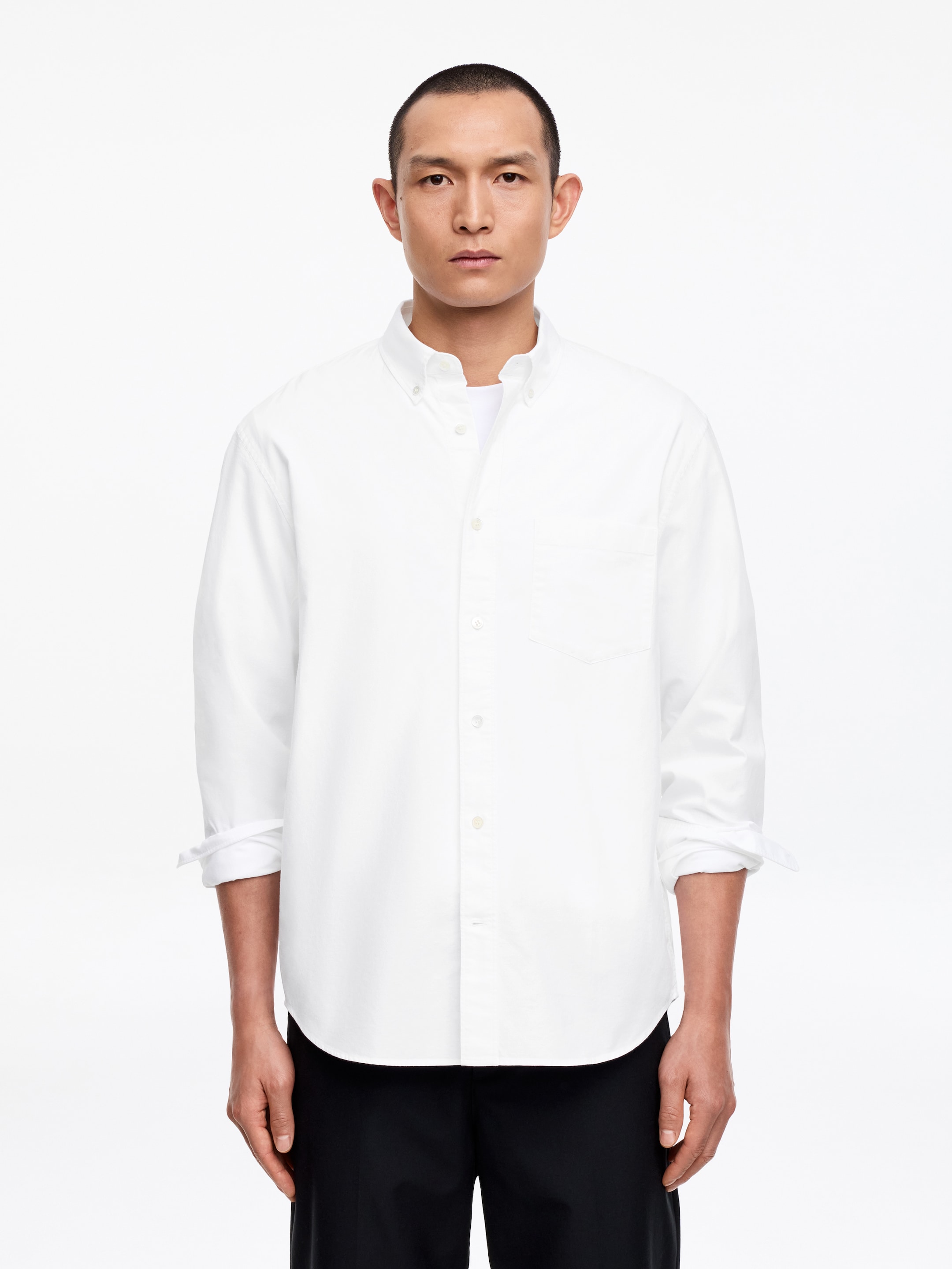 Regular Oxford Shirt-#ffffff-11531