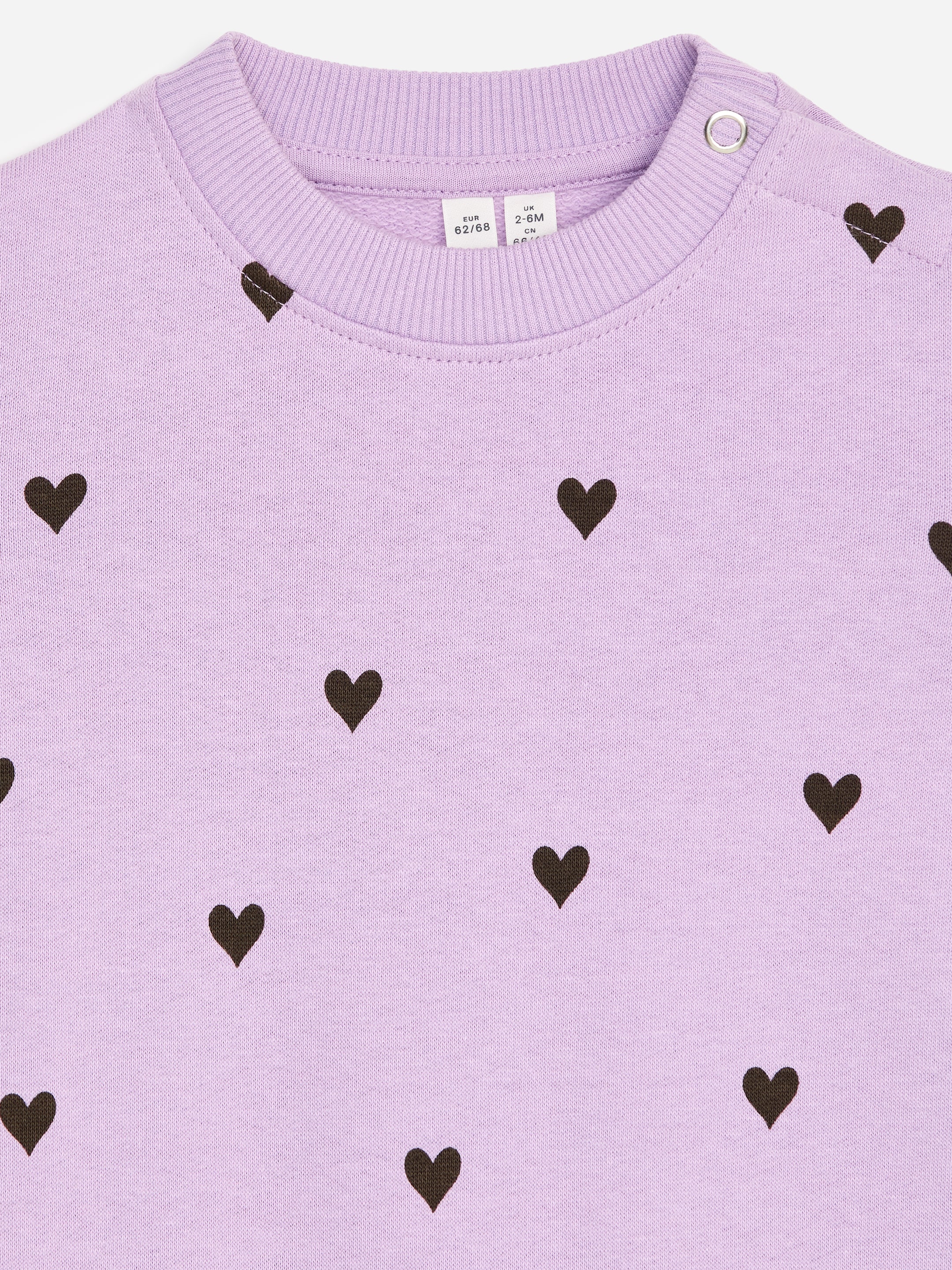 Cotton Overall - Lilac/Burgundy Hearts - Loose fit - Children - StillMedia/DescriptiveDetail - 1