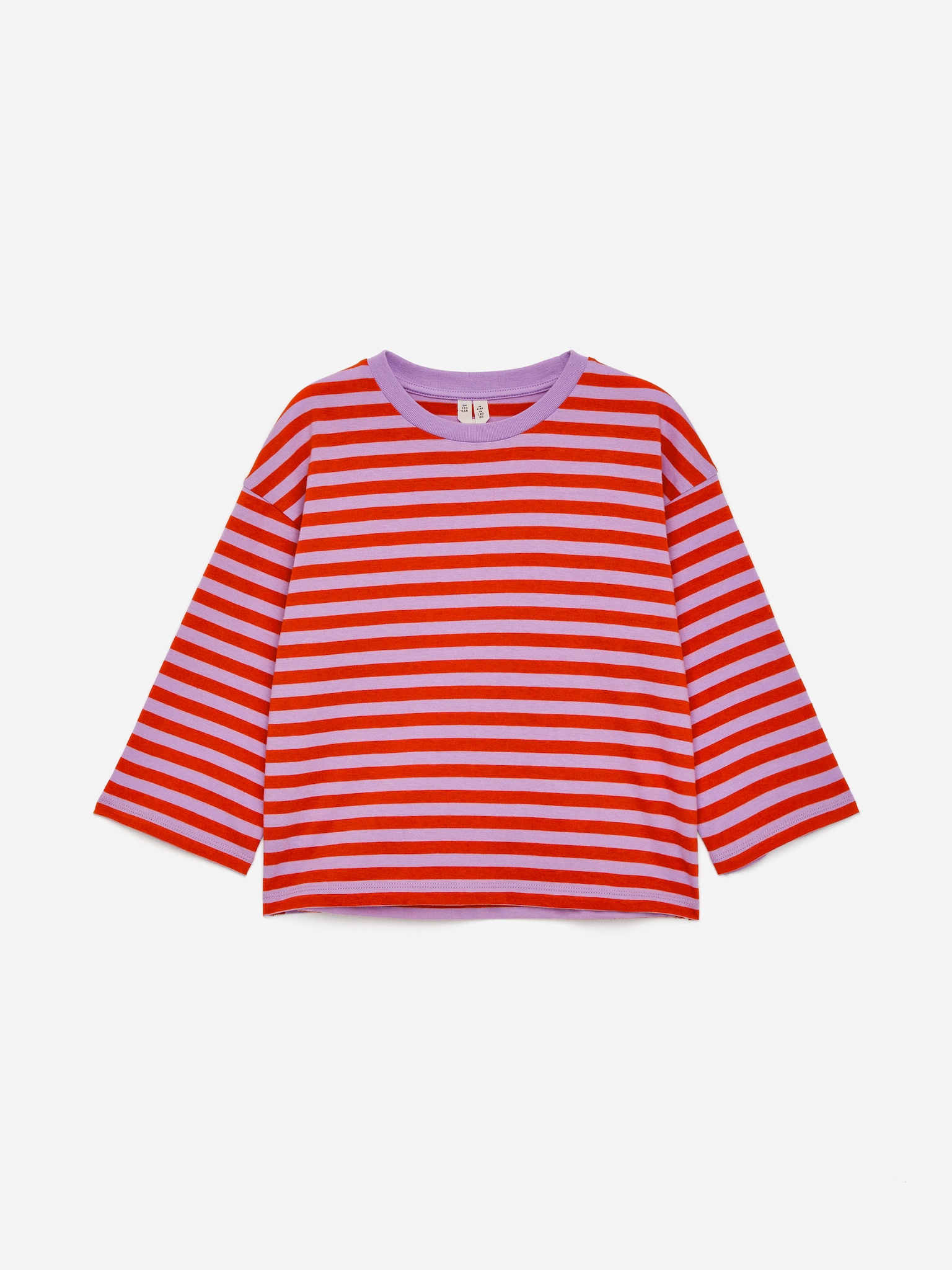 Langarmshirt - Lila/Rot/Beige/Regenbogen/Cremeweiß/bunte Streifen/Weiß/Blau/Rosa/Orange
