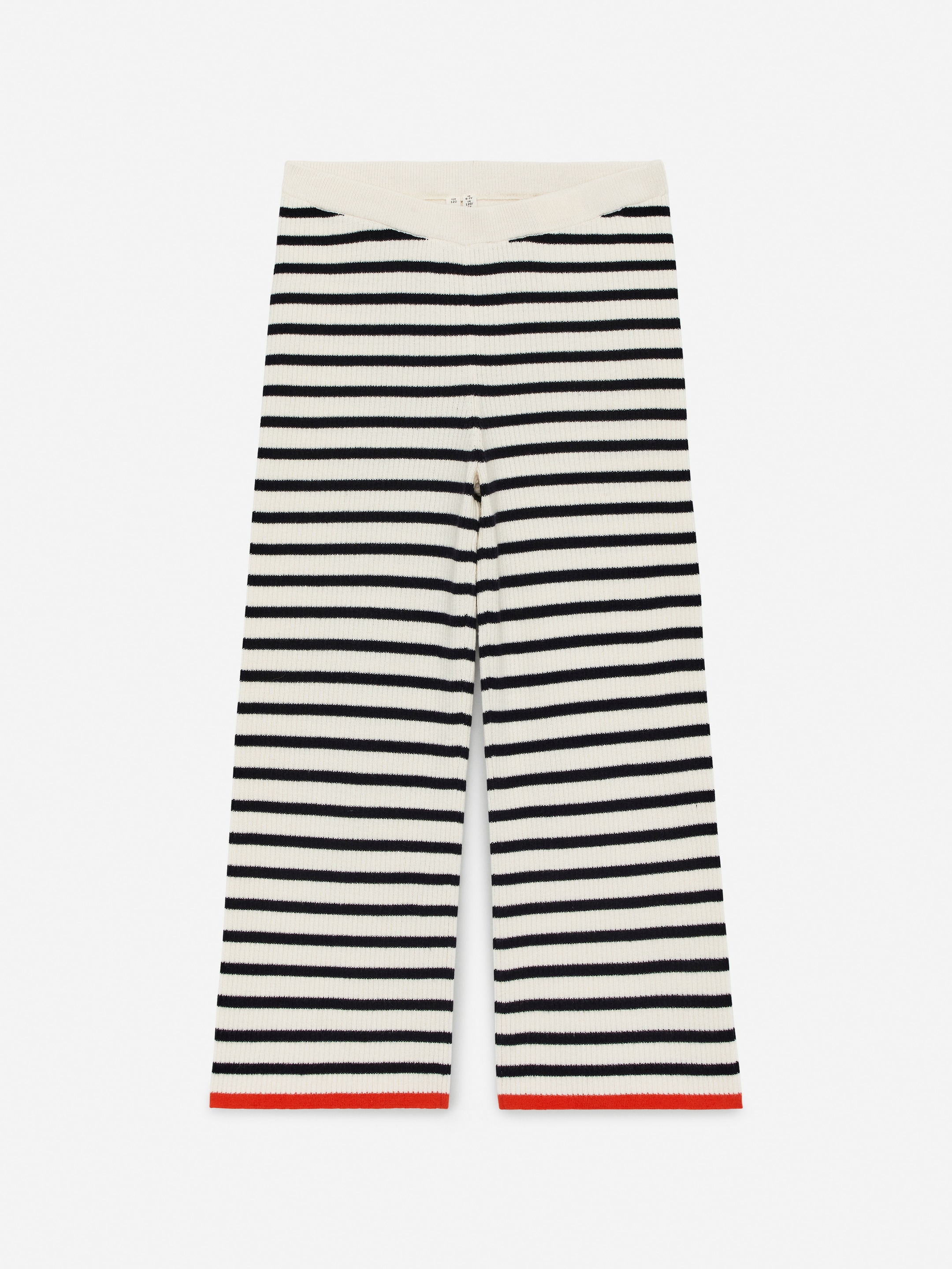 Rib-Knitted Trousers - White/Black - Relaxed fit - Children - StillMedia/DescriptiveStillLife - 3