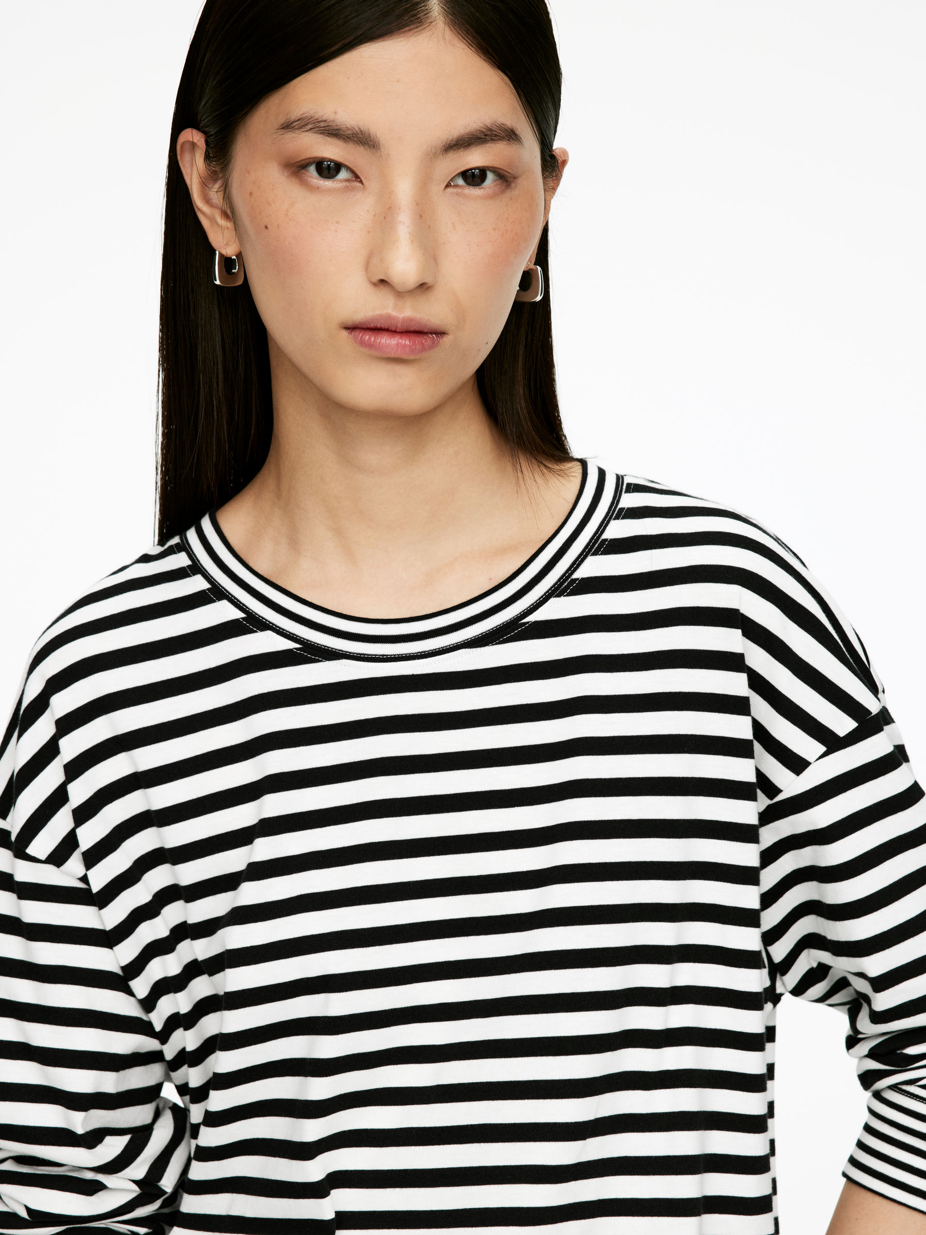 Long-Sleeved T-Shirt - White/Black - Regular fit - Women - StillMedia/Lookbook - 5