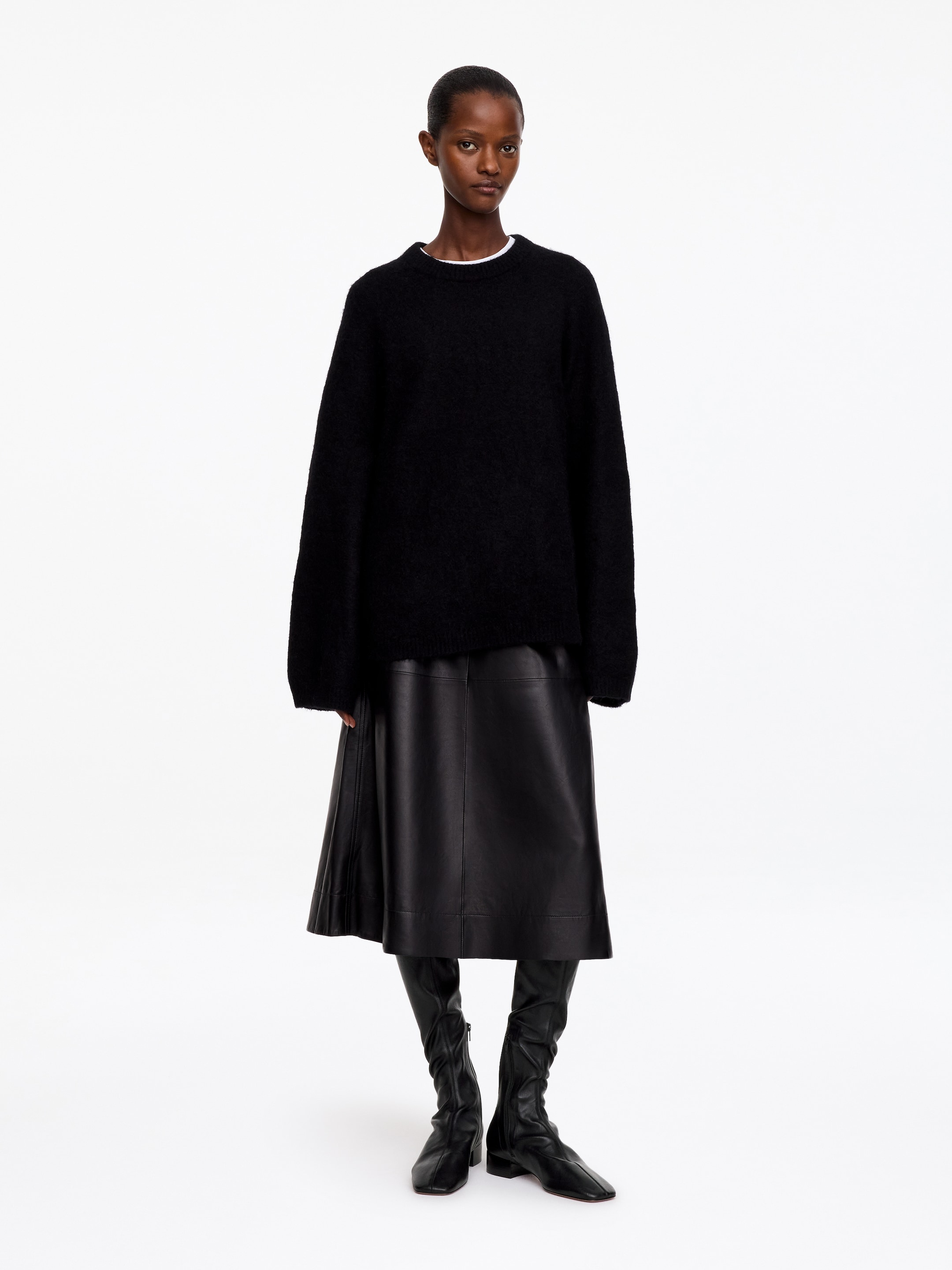Stretch Leather Boots - Black - women - StillMedia/Lookbook - 5