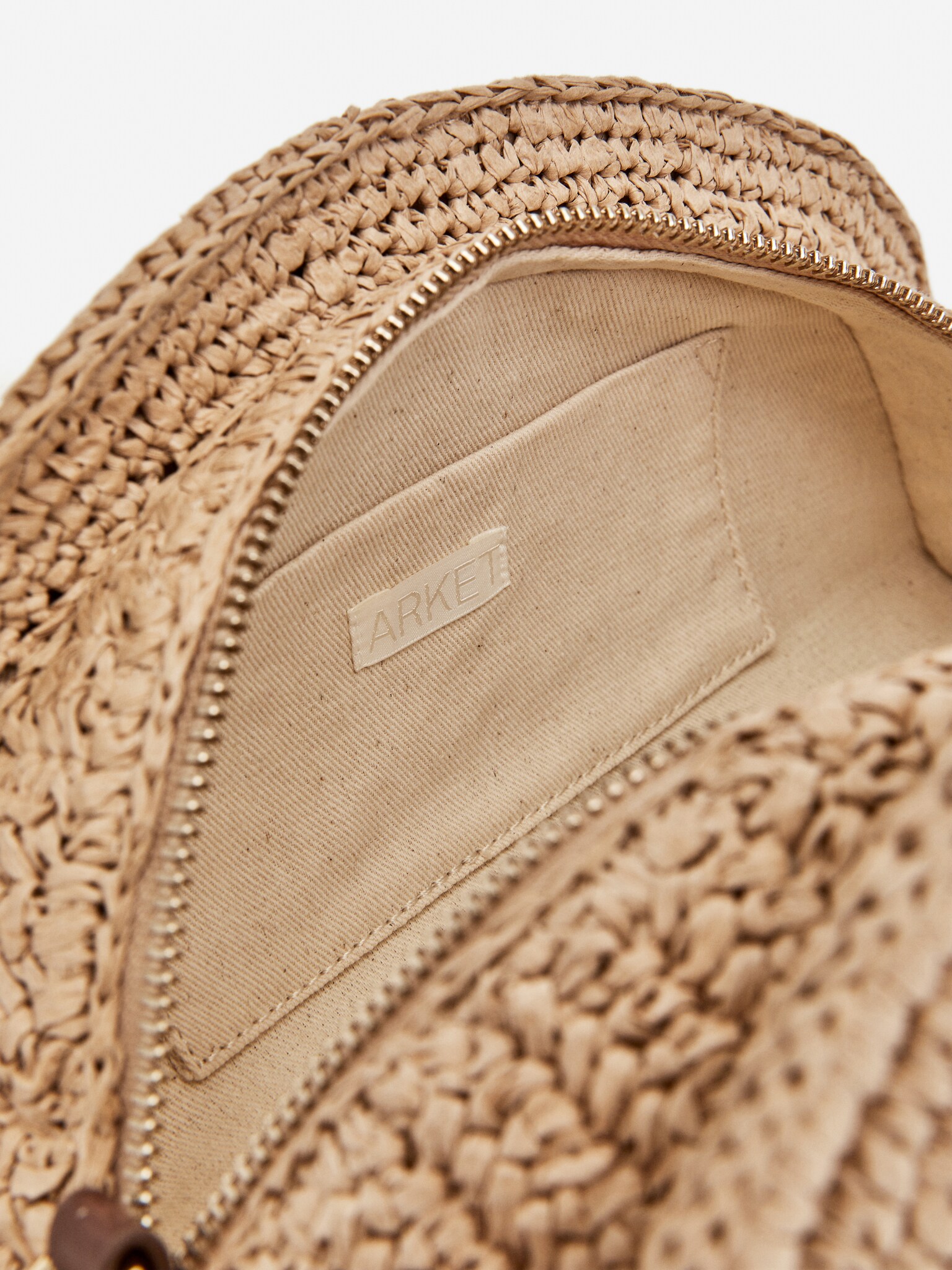 Sac à bandoulière en paille - Beige - 2