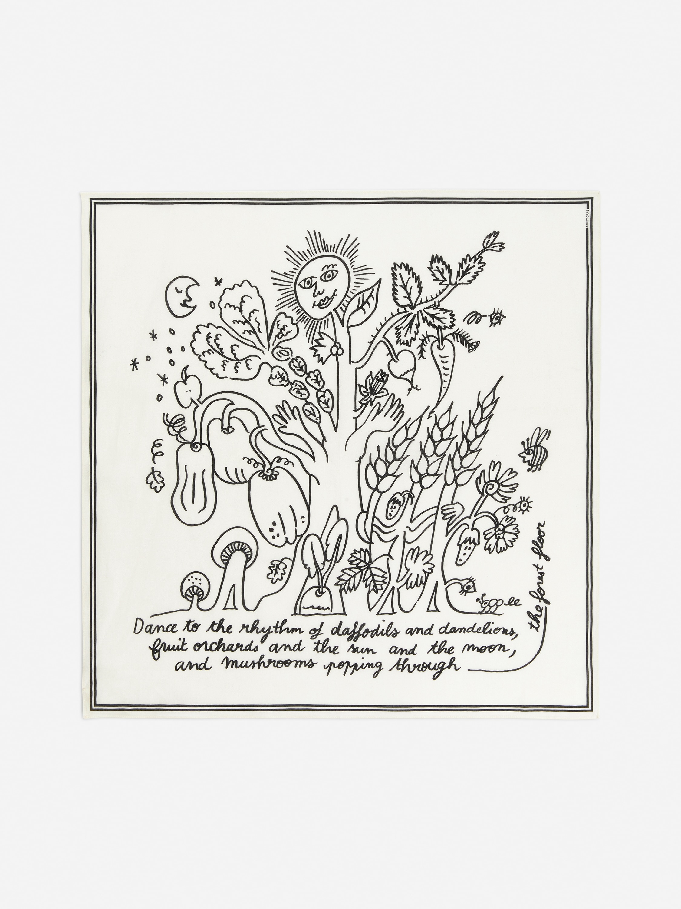 ARKET CAFÉ Bandana - Cremeweiß/Schwarz