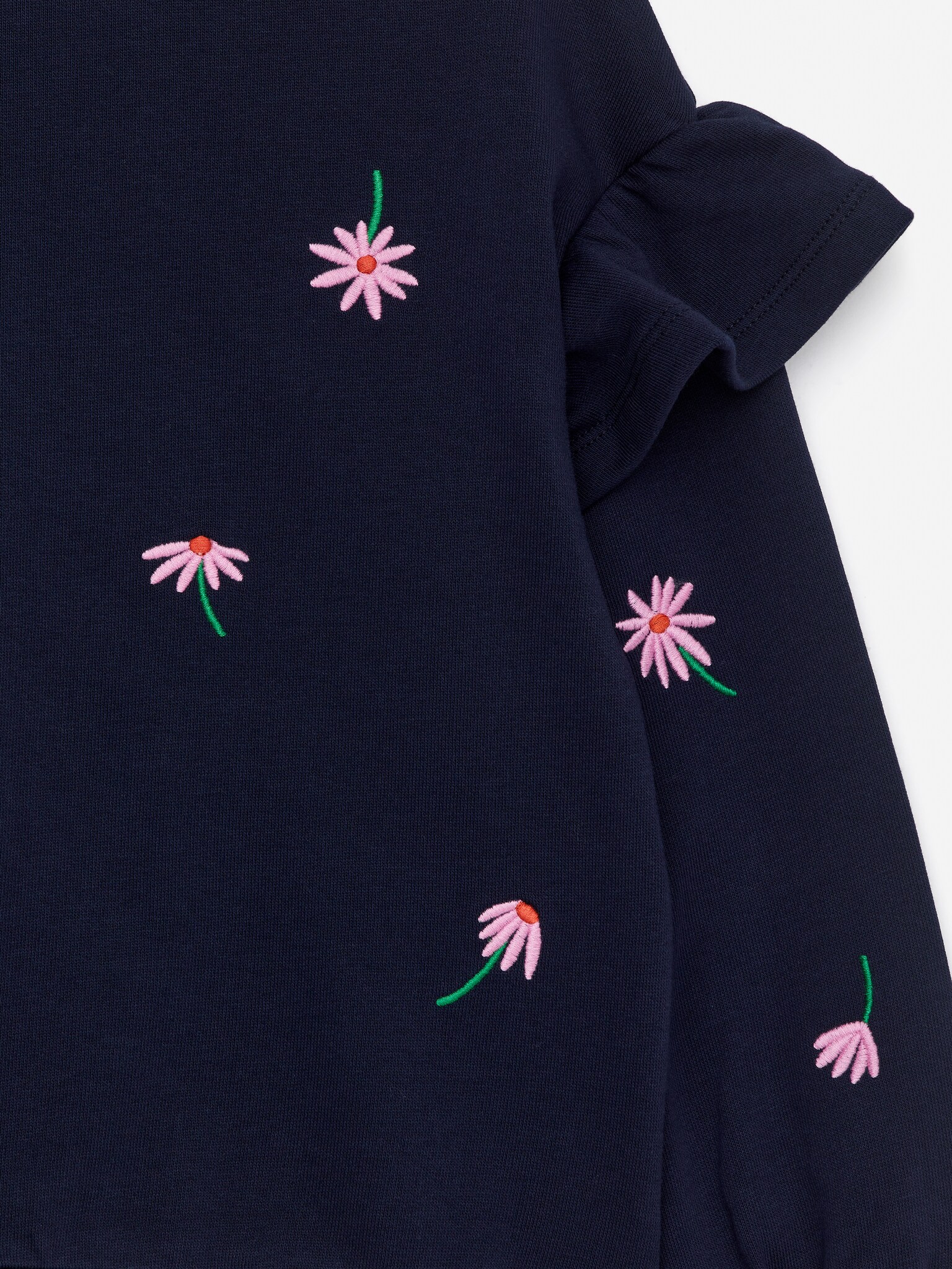 Frill Sweatshirt - Dark Blue/Pink - 2