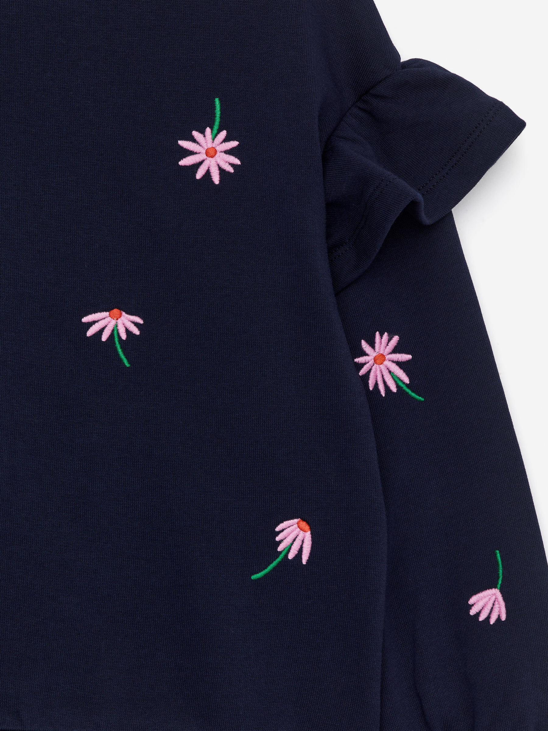 Frill Sweatshirt - Dark Blue/Pink - Loose fit - Children - StillMedia/DescriptiveDetail - 1