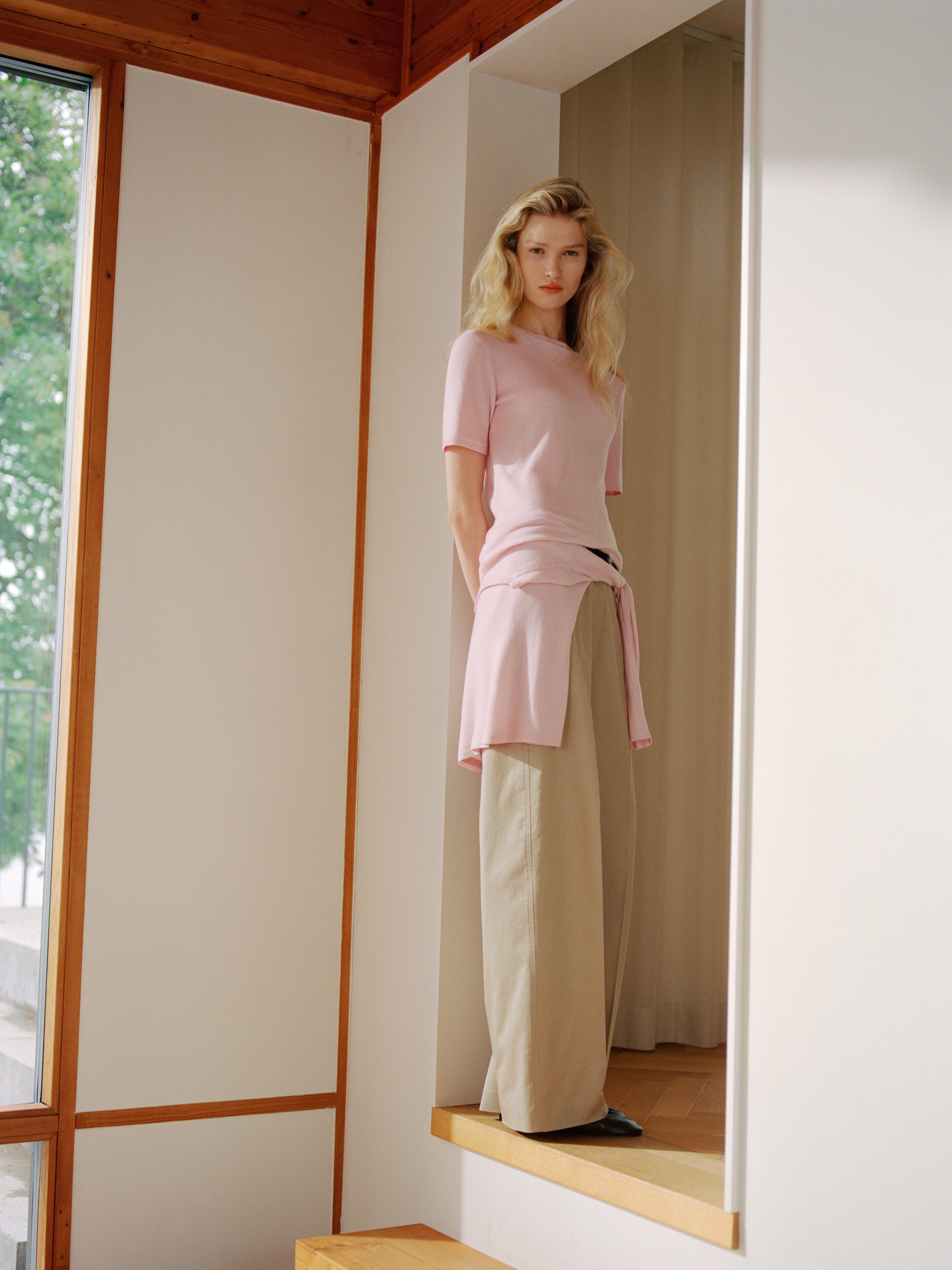 Pure Cashmere Top-Pink-19800
