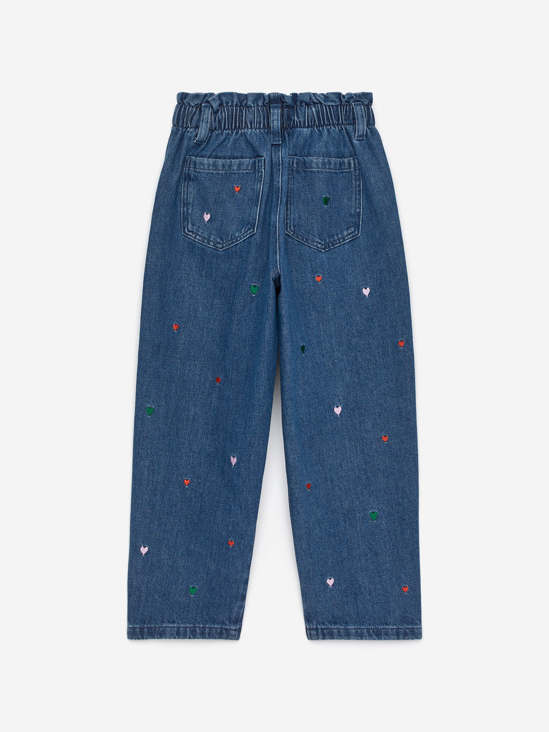 Jeans con vita paperbag e ricami - Blu - Regular fit - Children - StillMedia/DescriptiveStillLife - 3