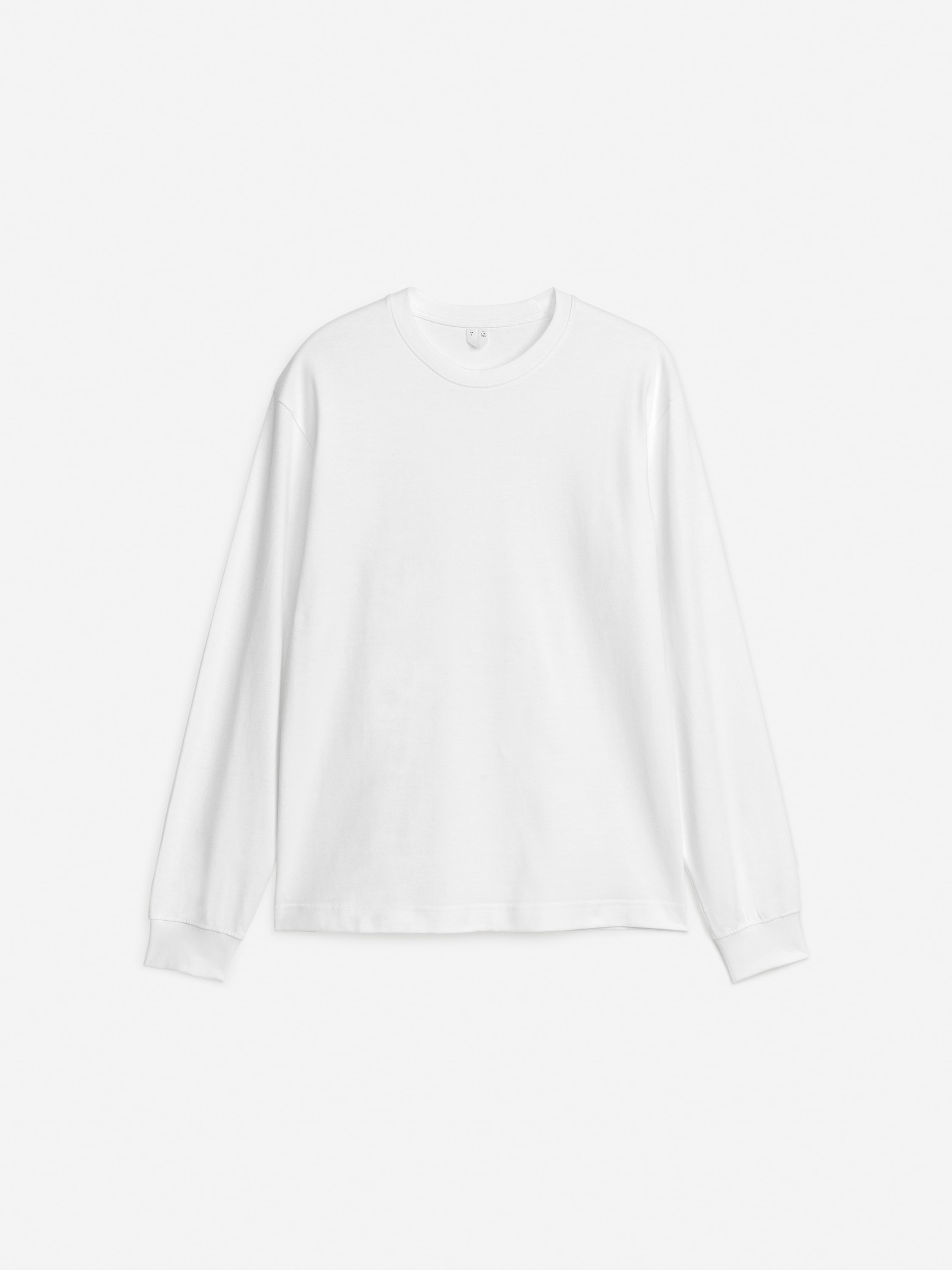 Langærmet T-shirt - Hvid/Sort