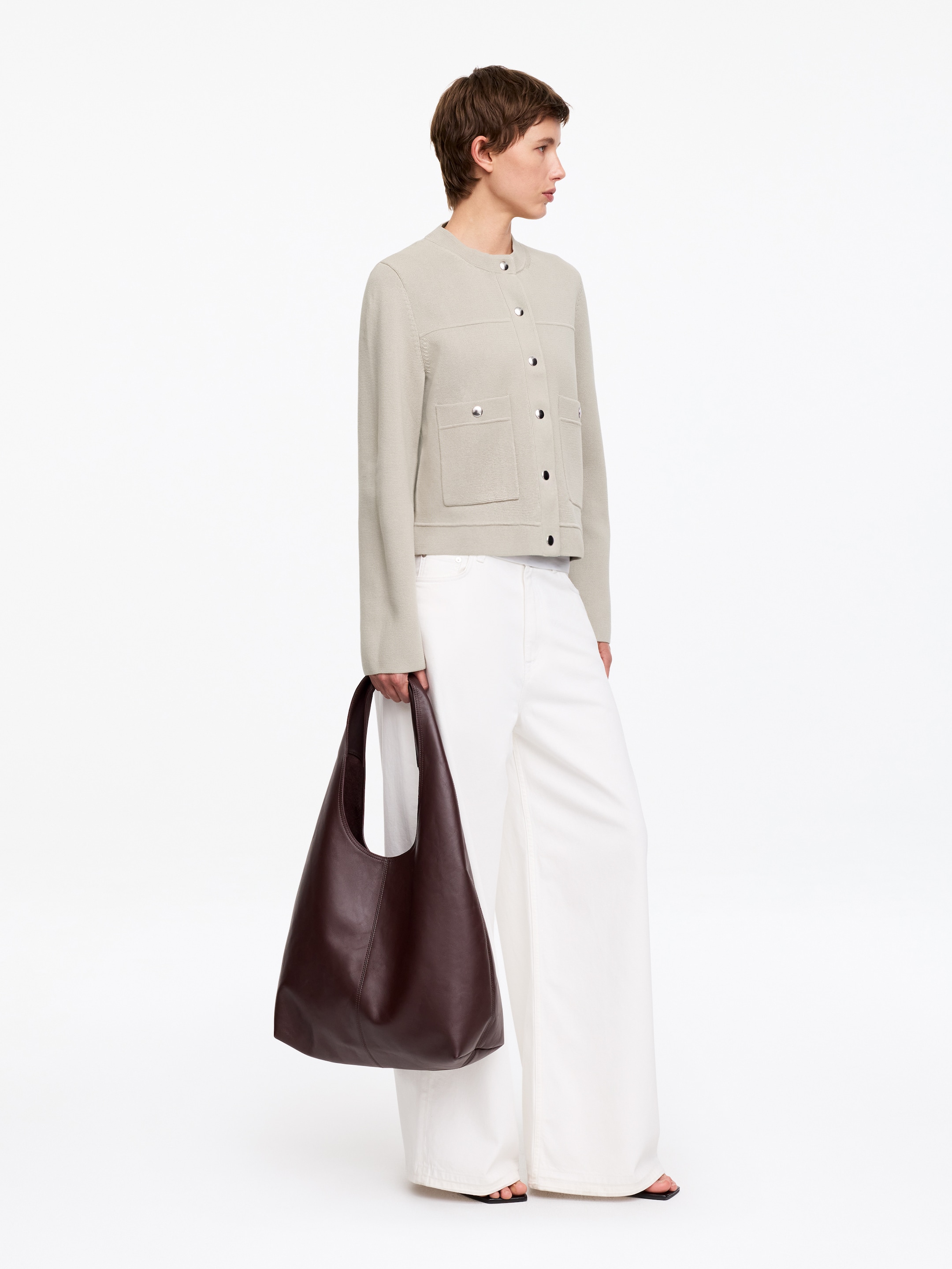 Cardigan in cotone - Beige - Regular fit - Women - StillMedia/Lookbook - 3