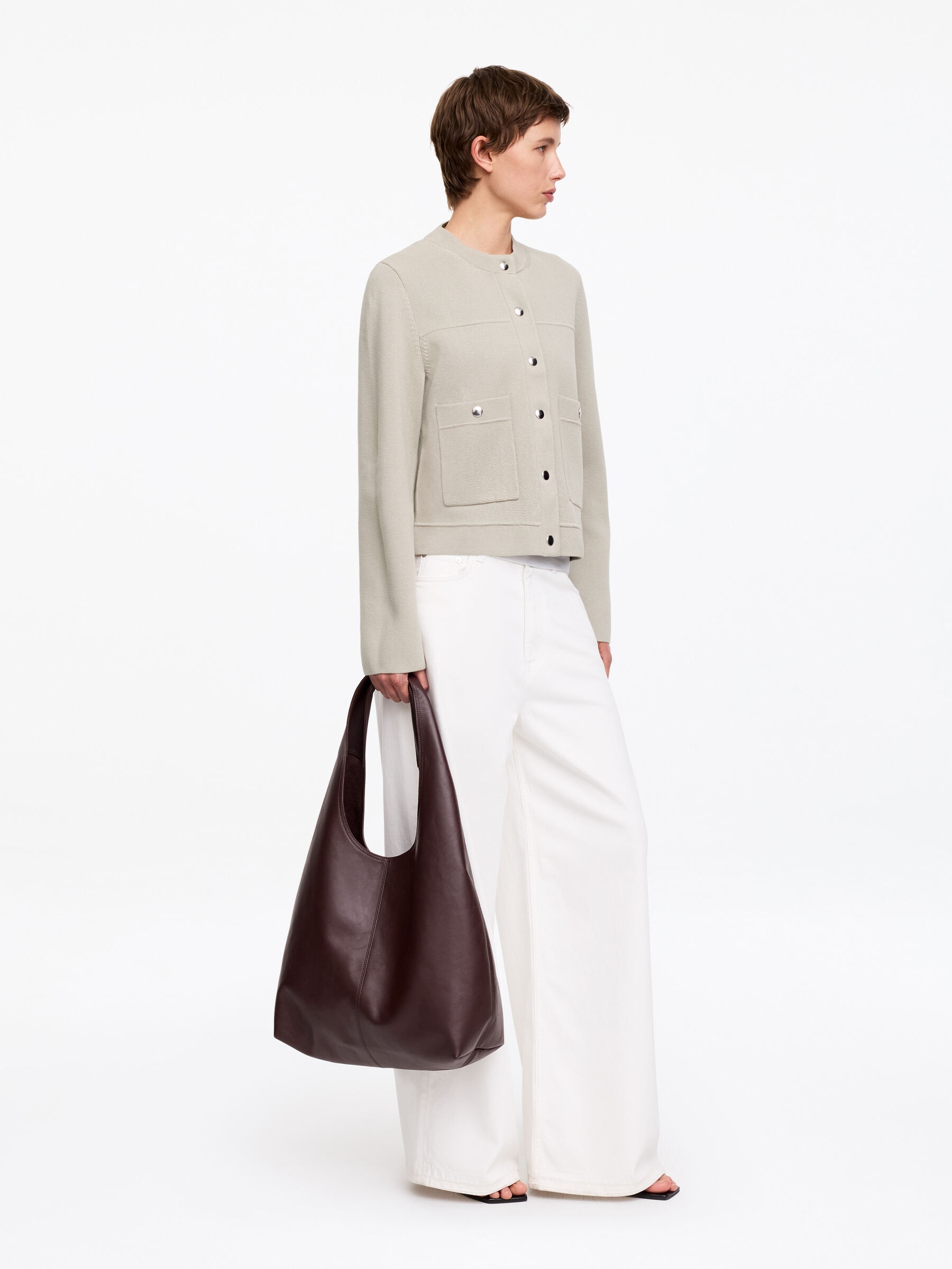 Kofta i bomull - Beige - Regular fit - Women - StillMedia/Lookbook - 3