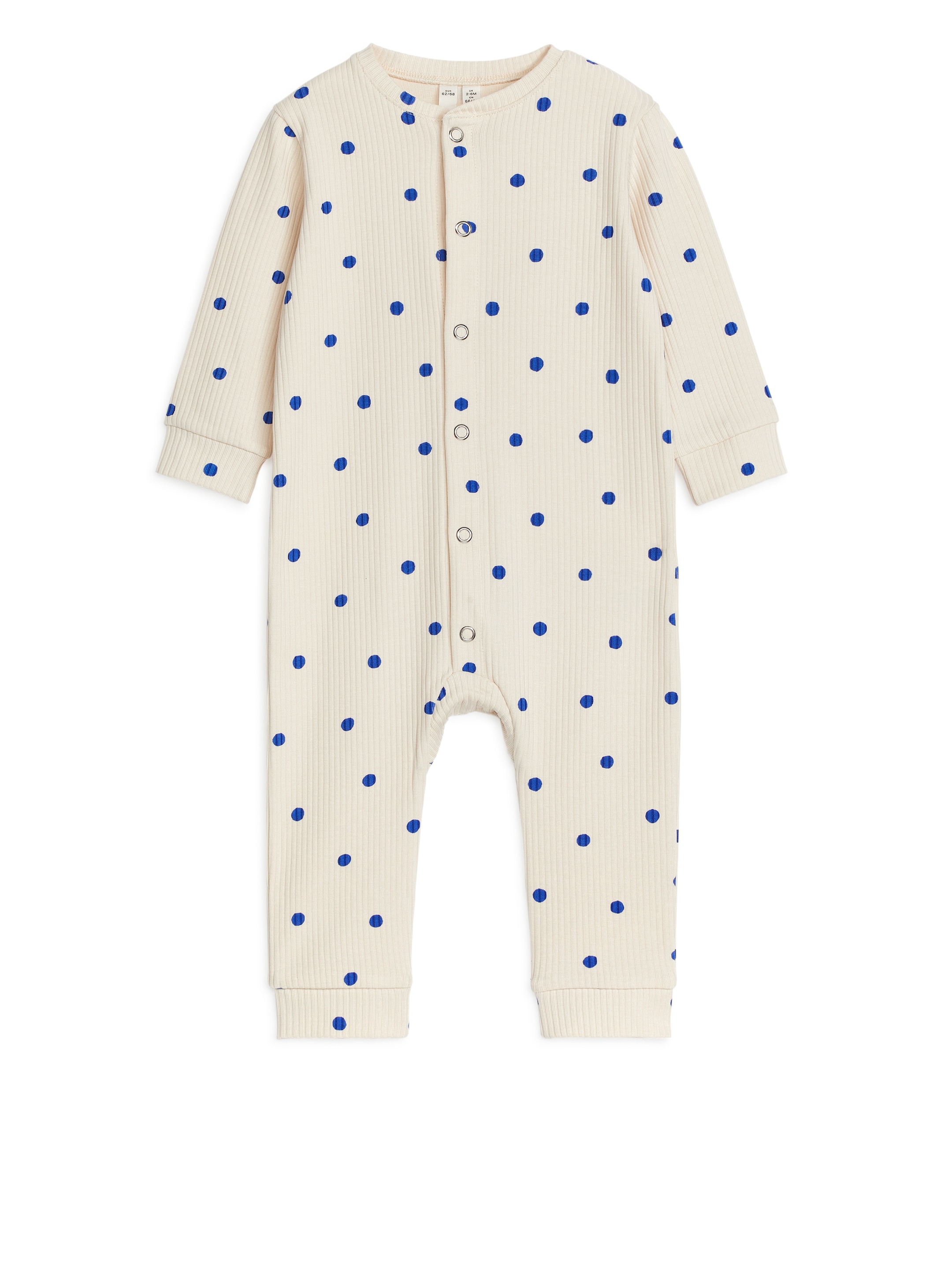 Visa större bild: Ribbad trikåoverall - Off-white - BARN | H&M FI 1
