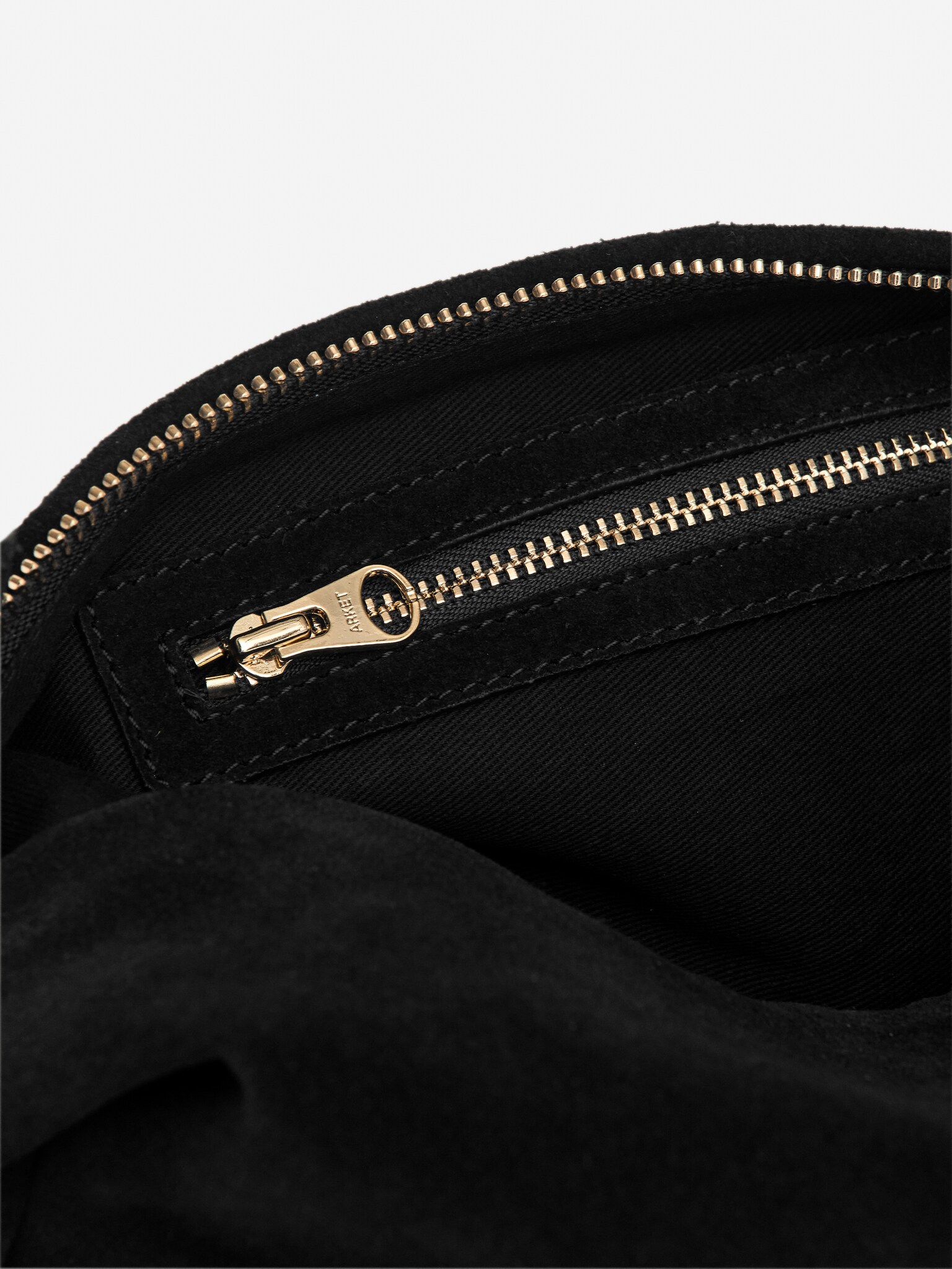 Sac bandoulière en daim - Noir - 7