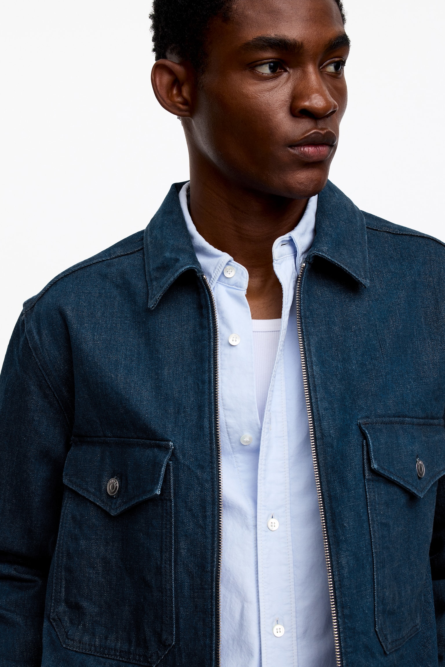 Denim overshirt - Blauw - 3