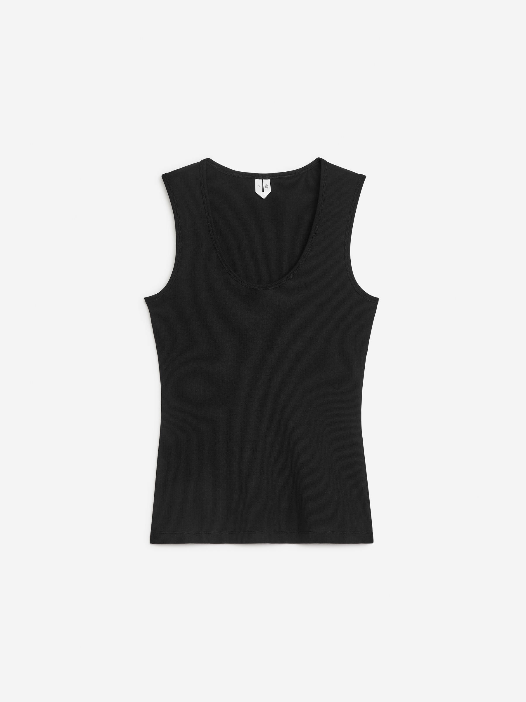 Rib Tank Top-#272628-2646