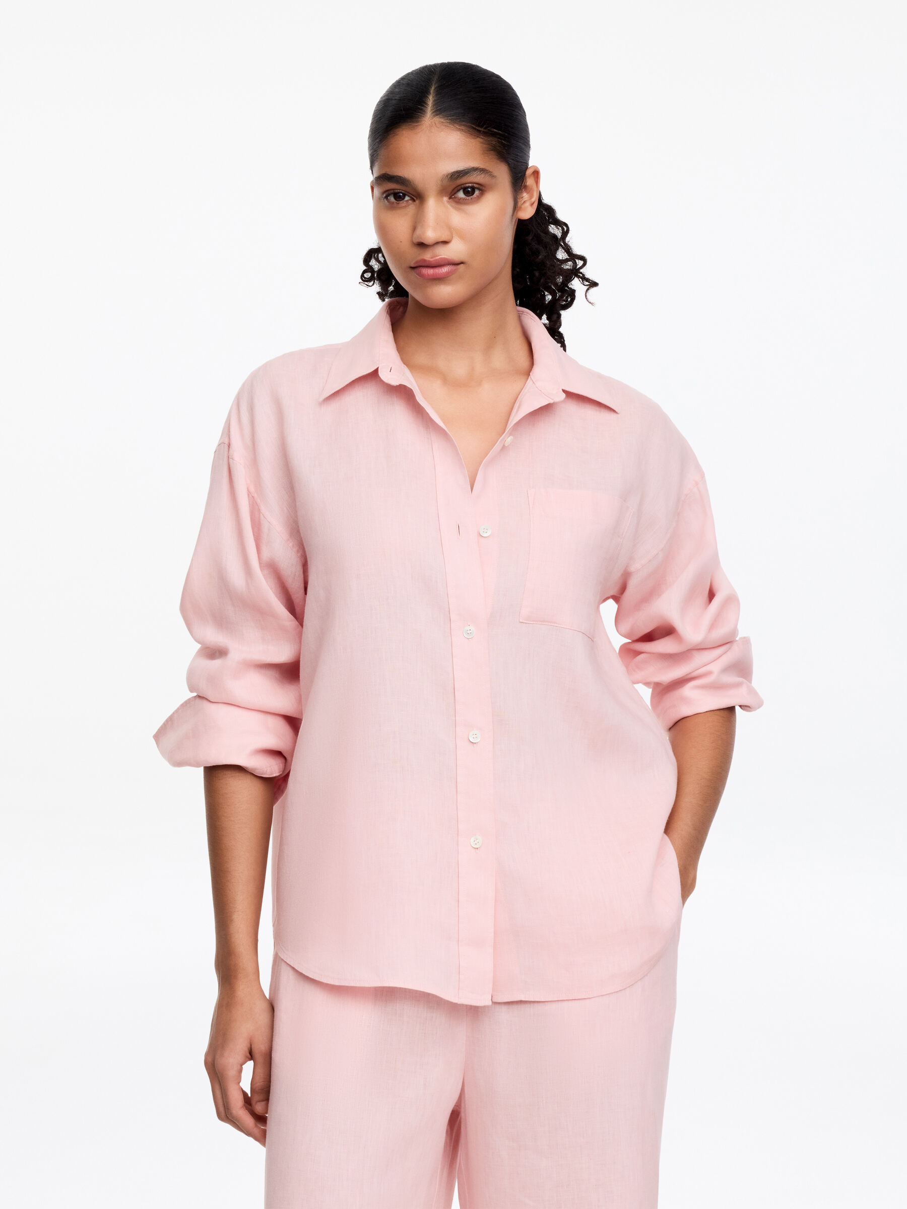 Chemise en lin-#D6B8B9-19320