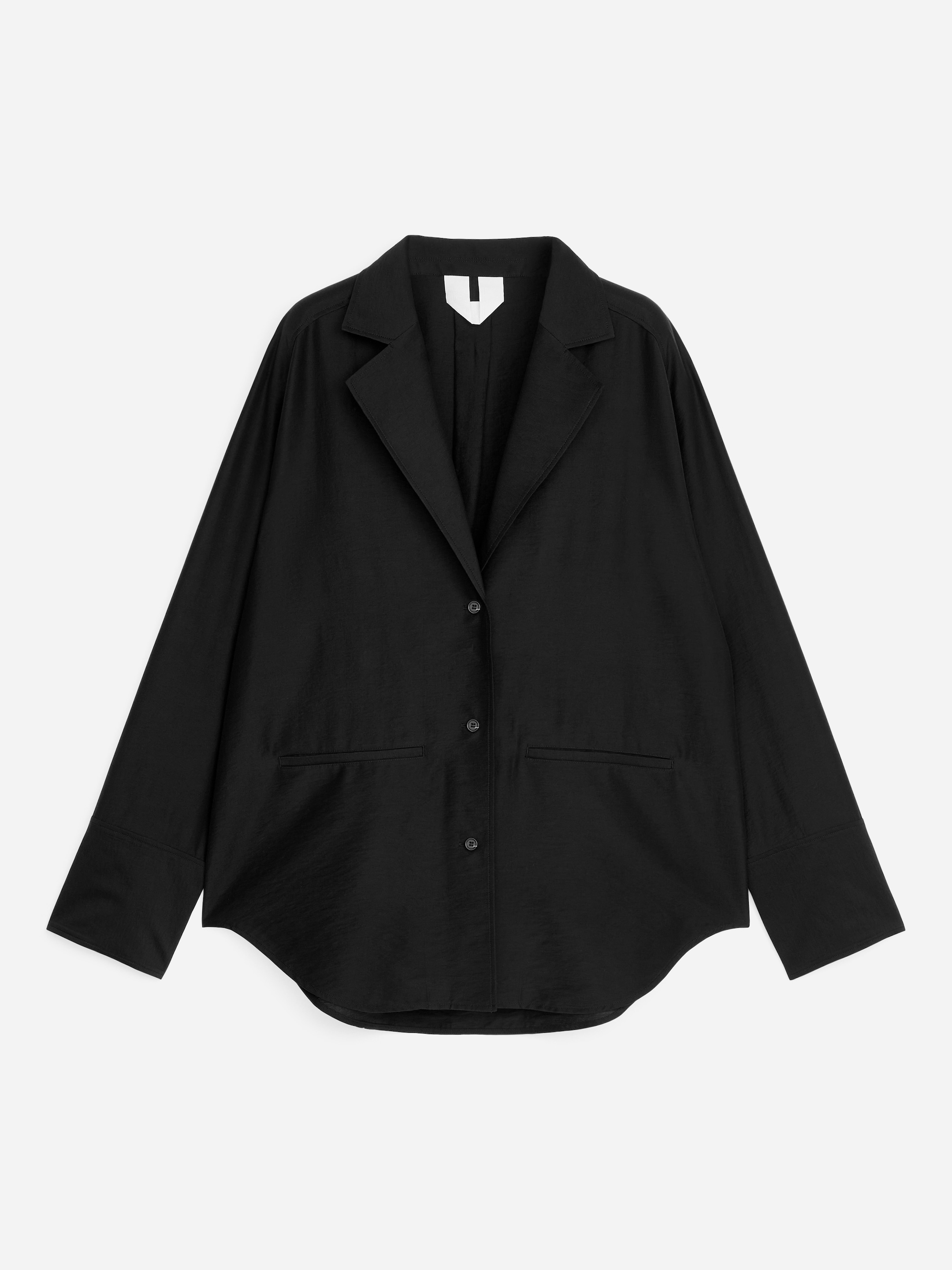 Blazer sartoriale in stile camicia-#1b1b1a-19229