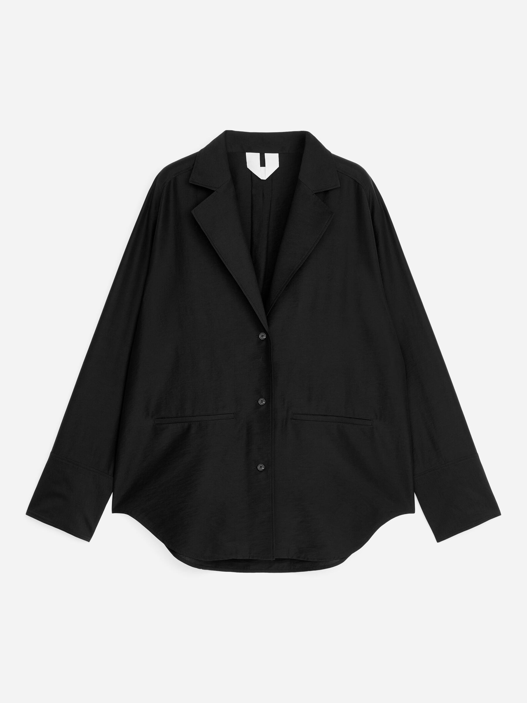 Eleganter Blazer im Hemden-Stil - Schwarz - Relaxed Fit - Damen - StillMedia/DescriptiveStillLife - 1