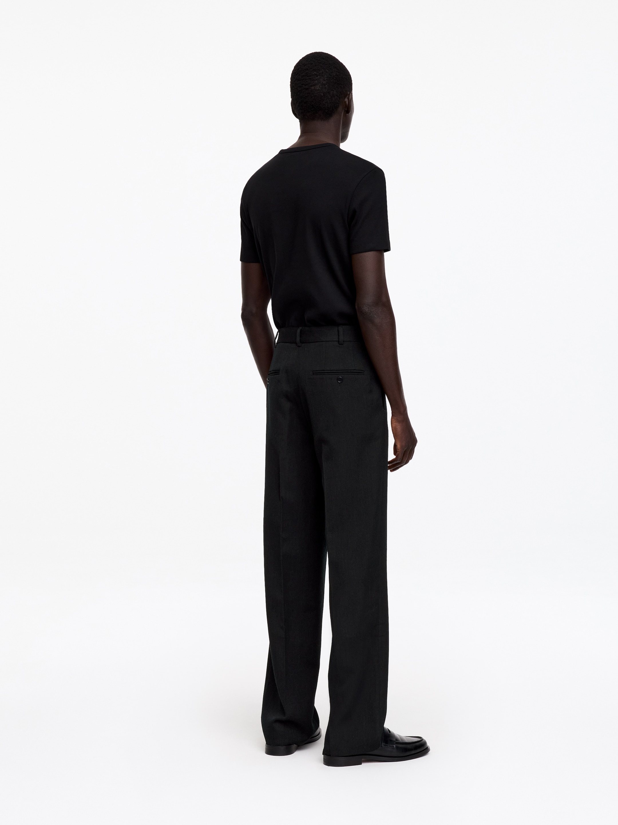 Loose Fit Wool Trousers - Charcoal - Loose fit - men - StillMedia/Lookbook - 6