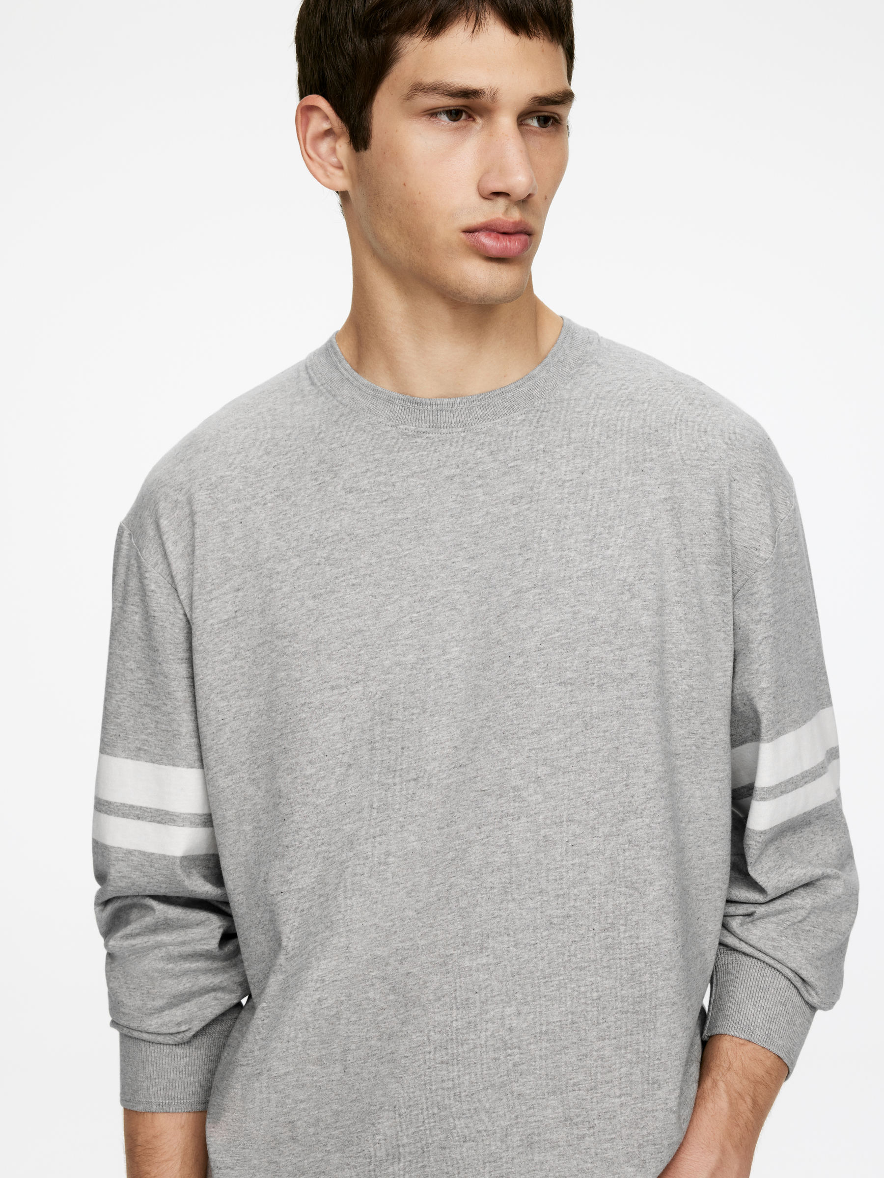 Long-Sleeve T-Shirt - Grey - Loose fit - Men - StillMedia/Lookbook - 3