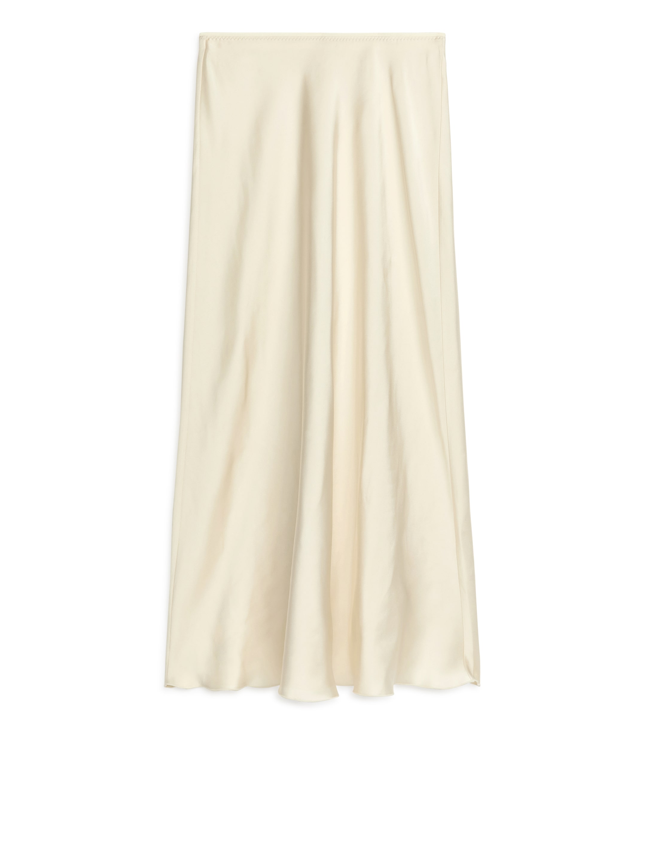 Maxi Satin Skirt - Light Beige - Regular fit - Women - StillMedia/DescriptiveStillLife - 1
