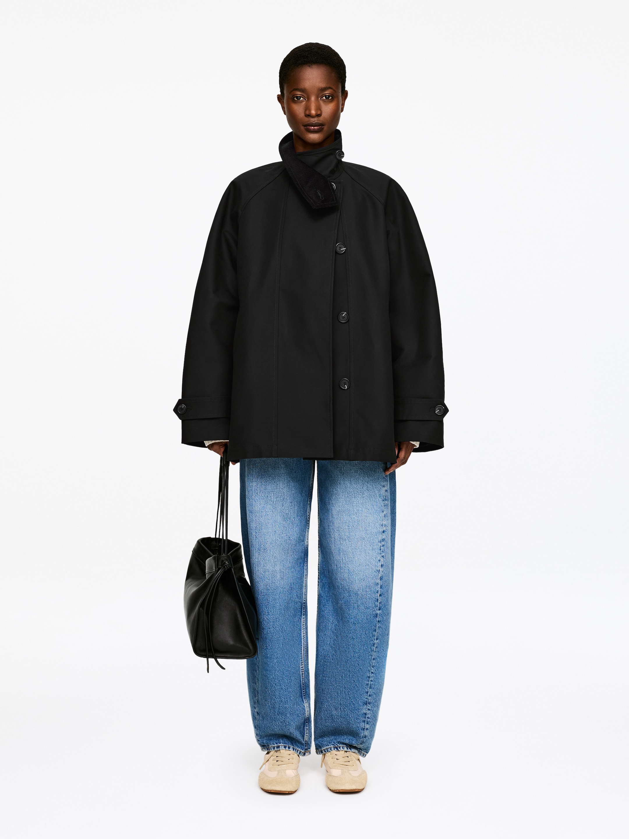 View larger image: Corduroy-Collar Jacket - Black - Ladies | H&M GB 1