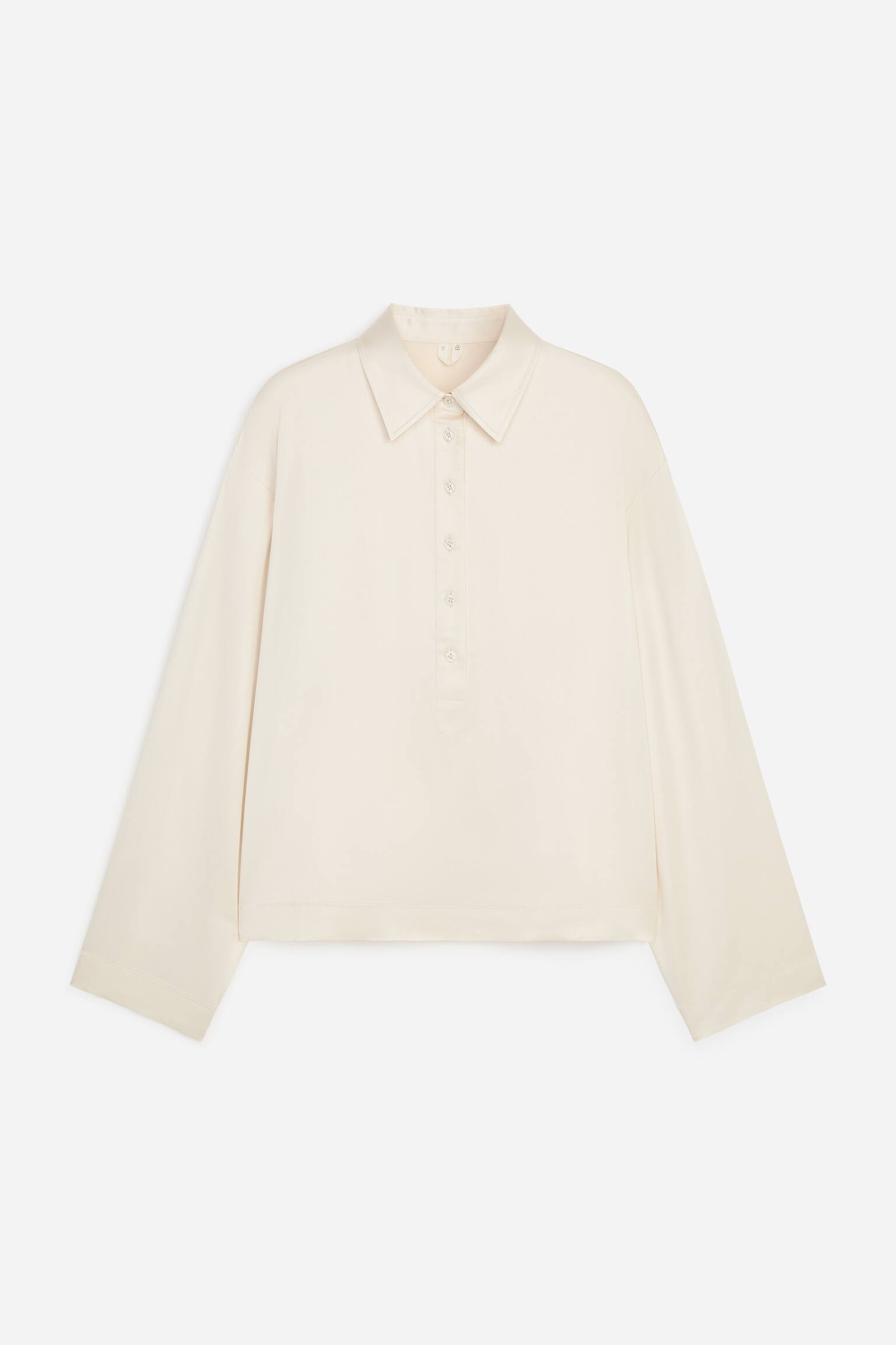 Långärmad polo shirt - Off-white - 1