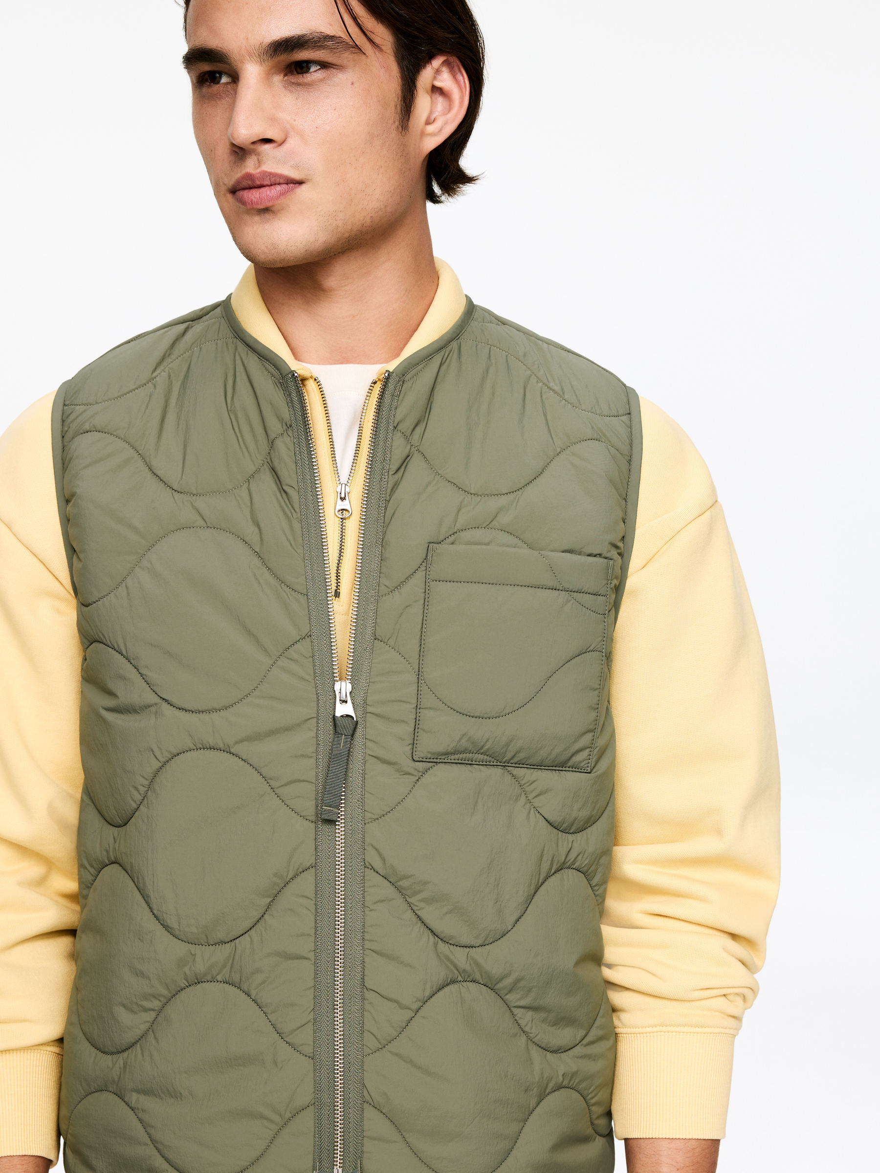 Gesteppte 2-in-1-Liner-Weste - Grün - Regular Fit - Herren - StillMedia/Lookbook - 4