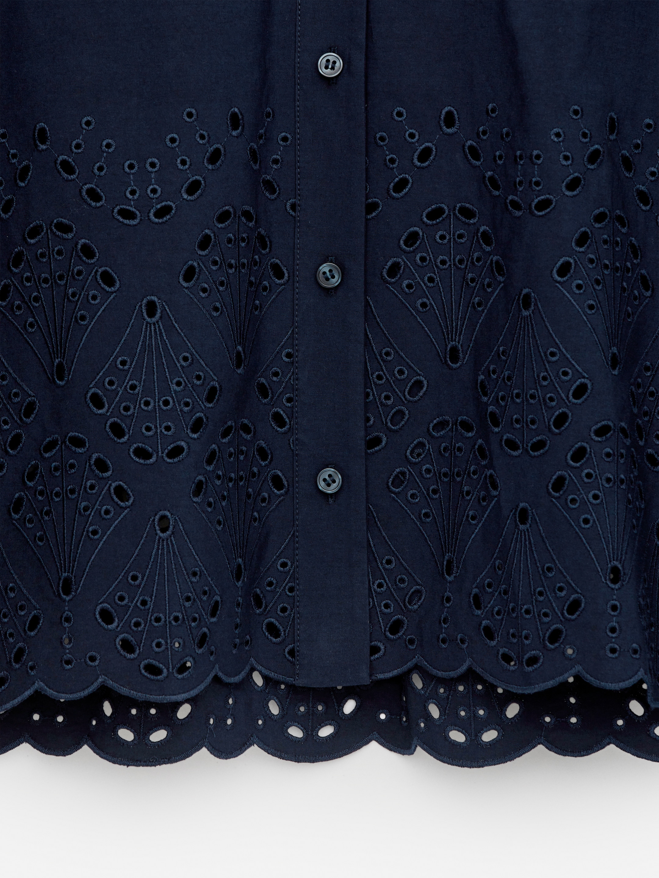 Agrandir l'image: Blouse en broderie anglaise - Bleu foncé - FEMME | H&M FR 7