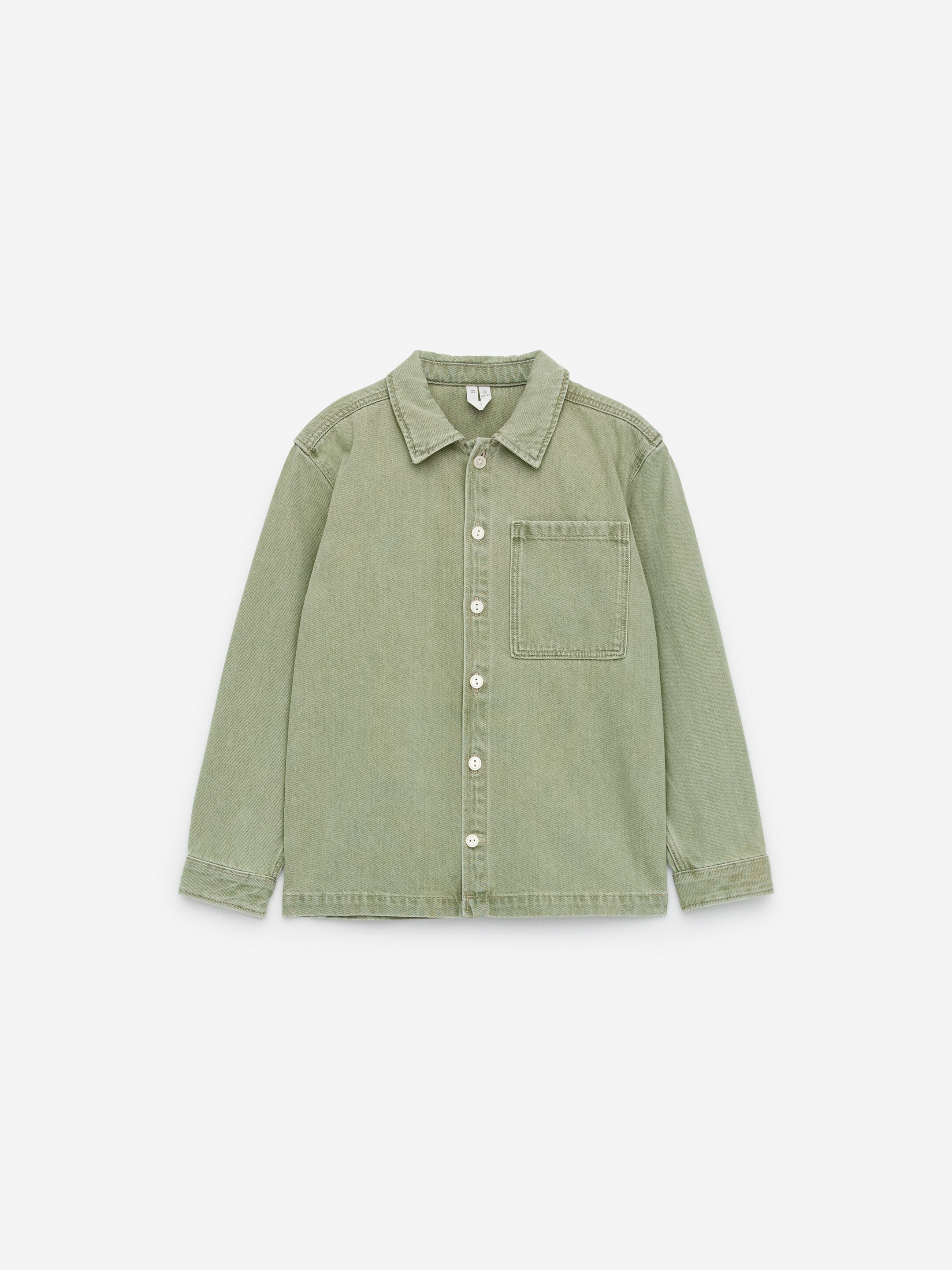 Ver imagem maior: Camisa-casaco de ganga lavada - Verde - CRIANÇA | H&M PT 1