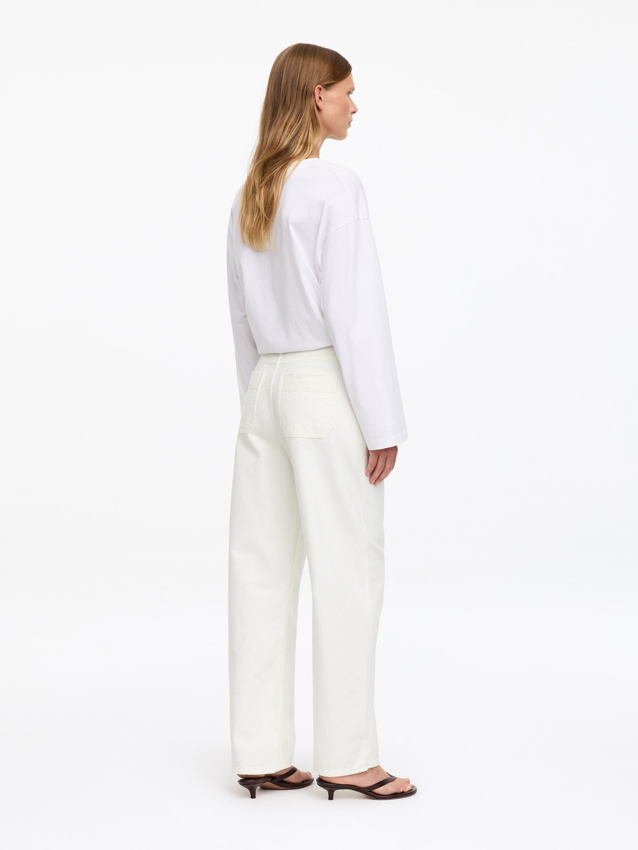 Cotton Canvas Utility Trousers - Off-white - Relaxed fit - Women - StillMedia/Lookbook - 4