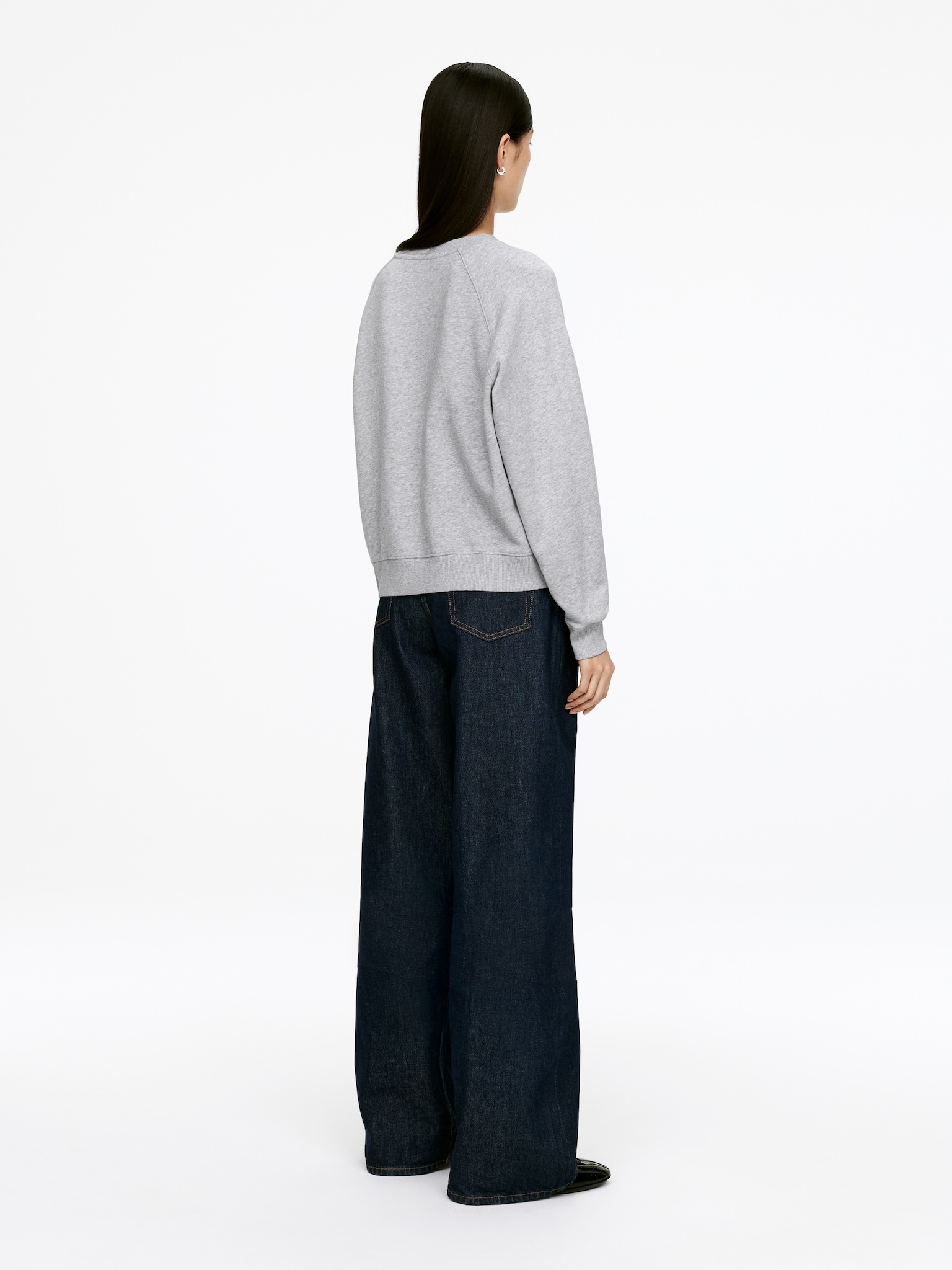 Frottee-Sweatshirt - Graumeliert/Blau/Dunkelblau - 6