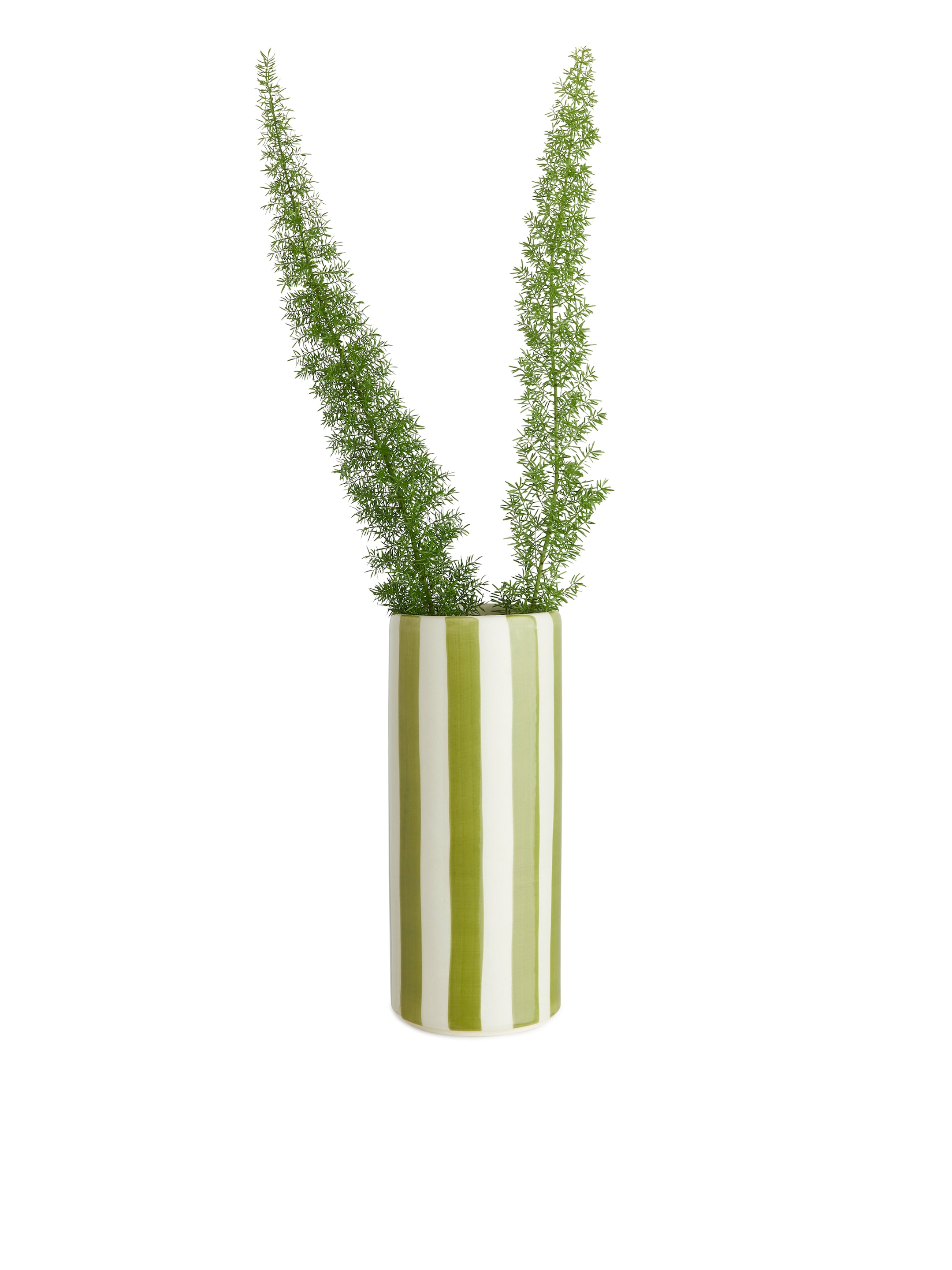 Größeres Bild ansehen: Vase aus Steingut, 23 cm - Grün/Cremeweiß - Home All | H&M DE 2