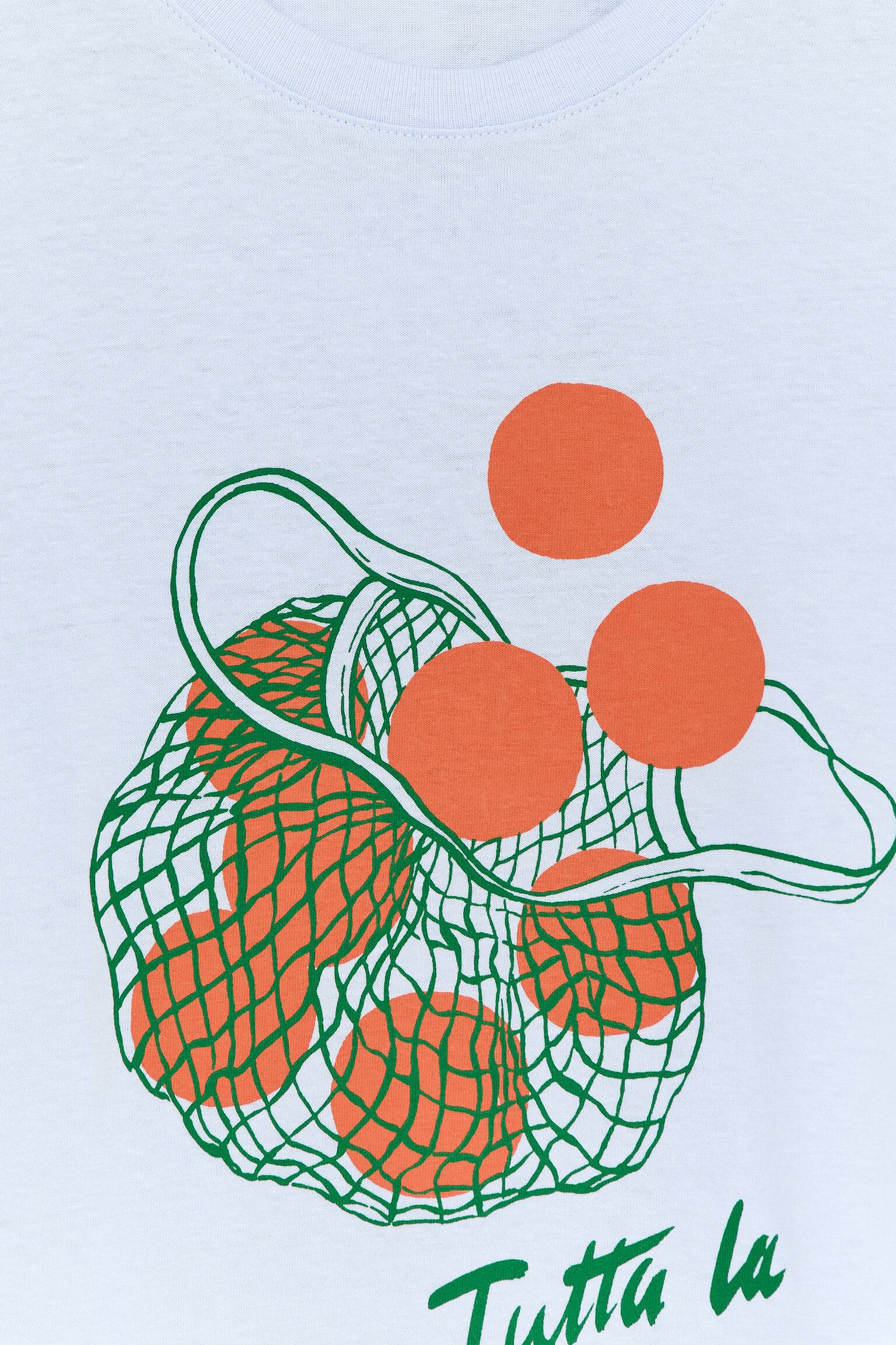 Tricou supradimensionat-Albastru/Portocaliu - 4