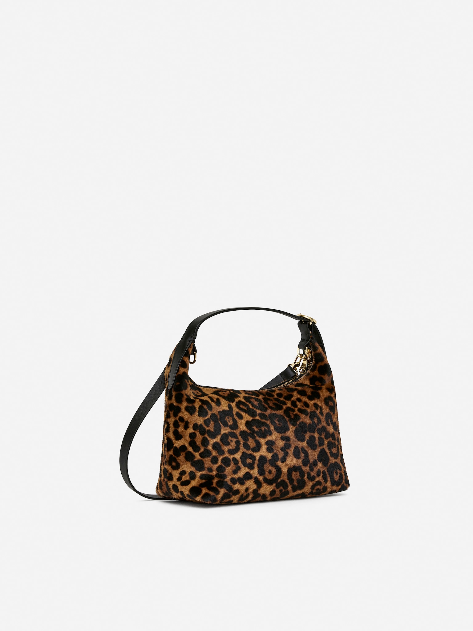 Boxy Leather Bag - Brown/Black - 7