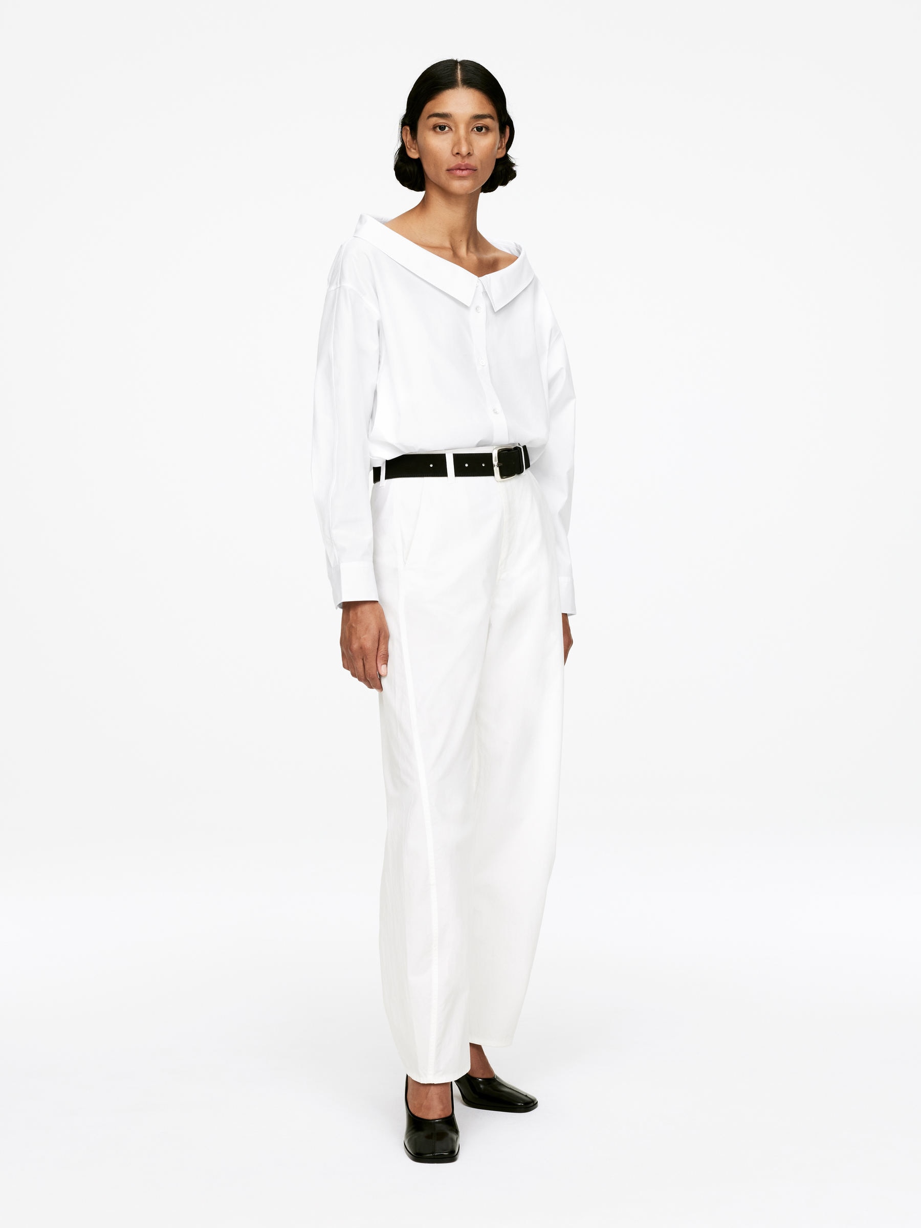 Open-Neck Blouse - White - Regular fit - Women - StillMedia/Lookbook - 6